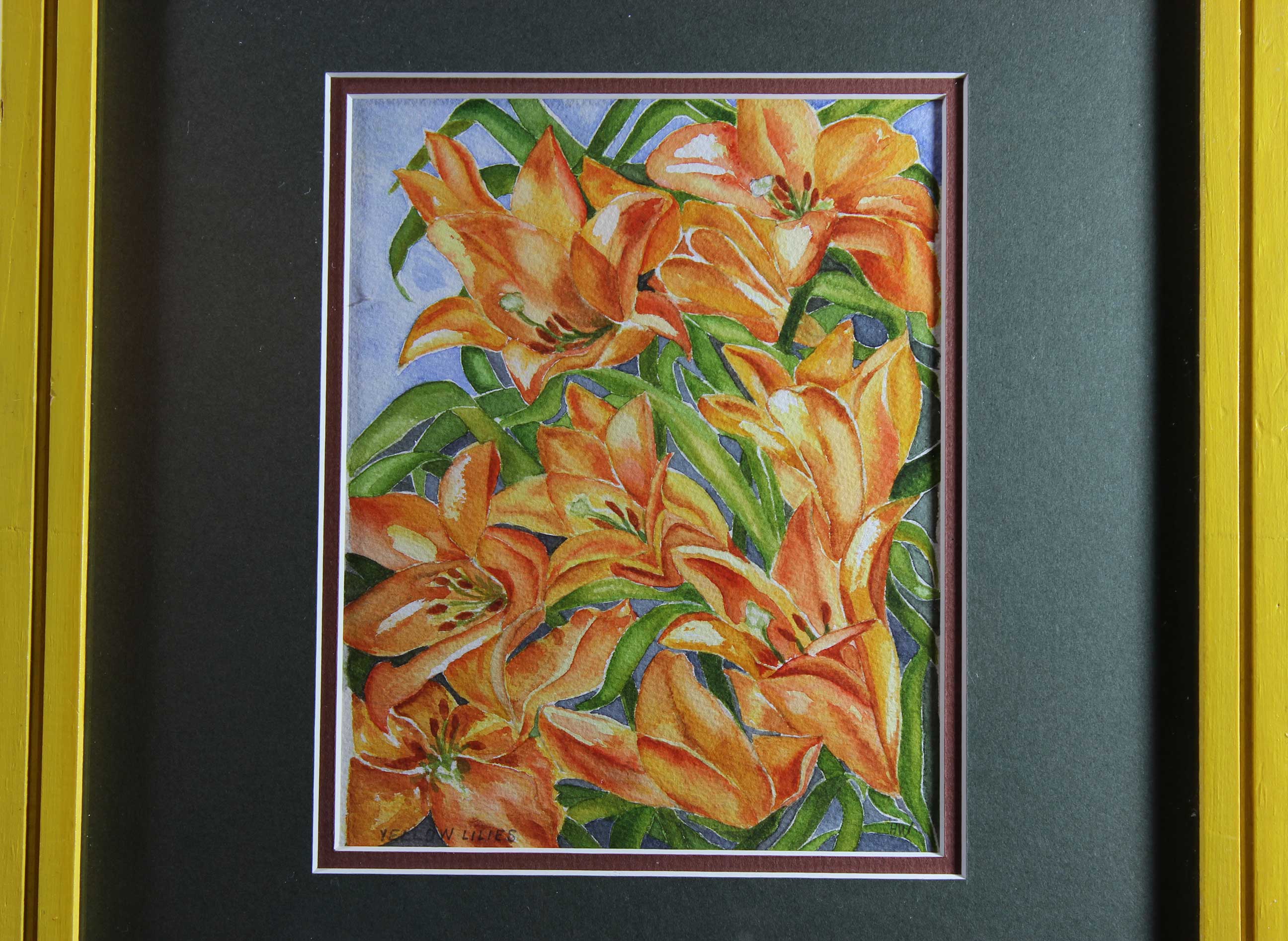 Helen Weiner, Yellow Lilies, Watercolour