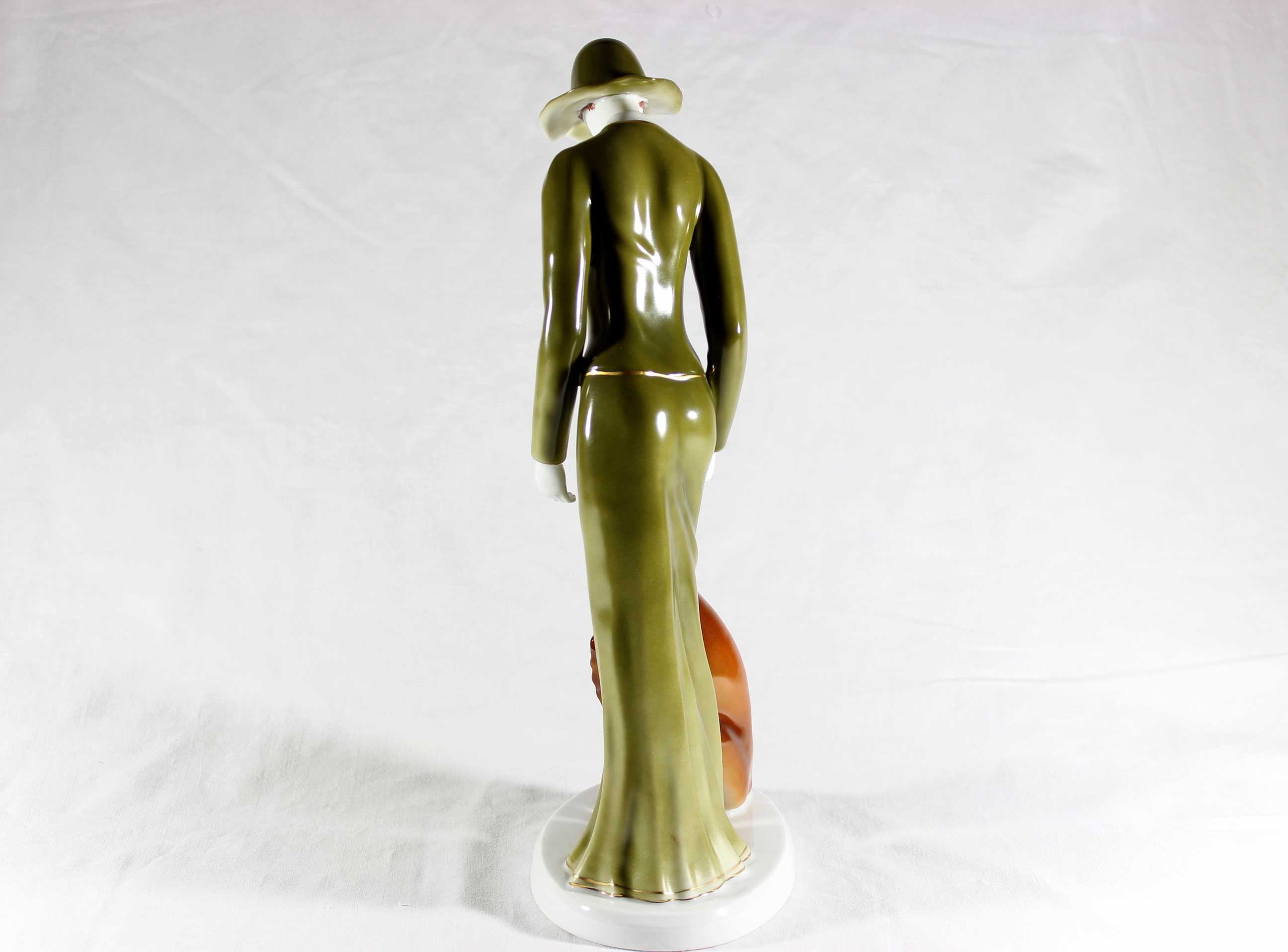 Hollohaza Hungary, Woman in Green Dress