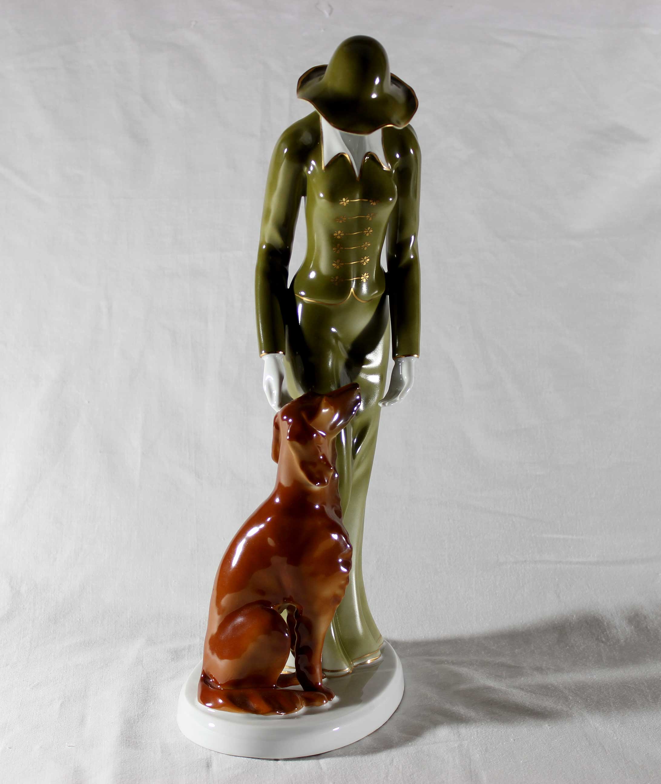 Hollohaza Hungary, Woman in Green Dress