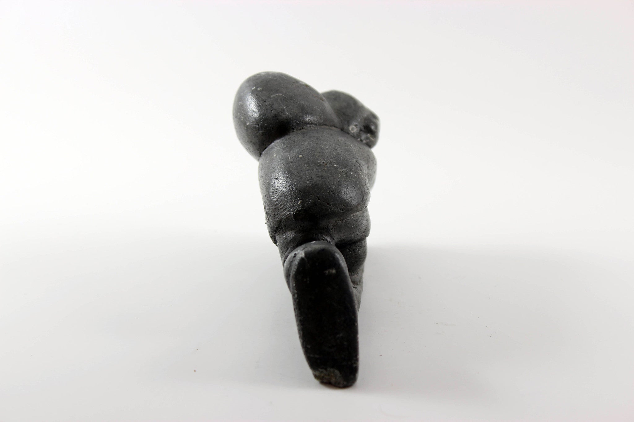 Old Soapstone Sculpture-Hunter and Seal- Lucassie
