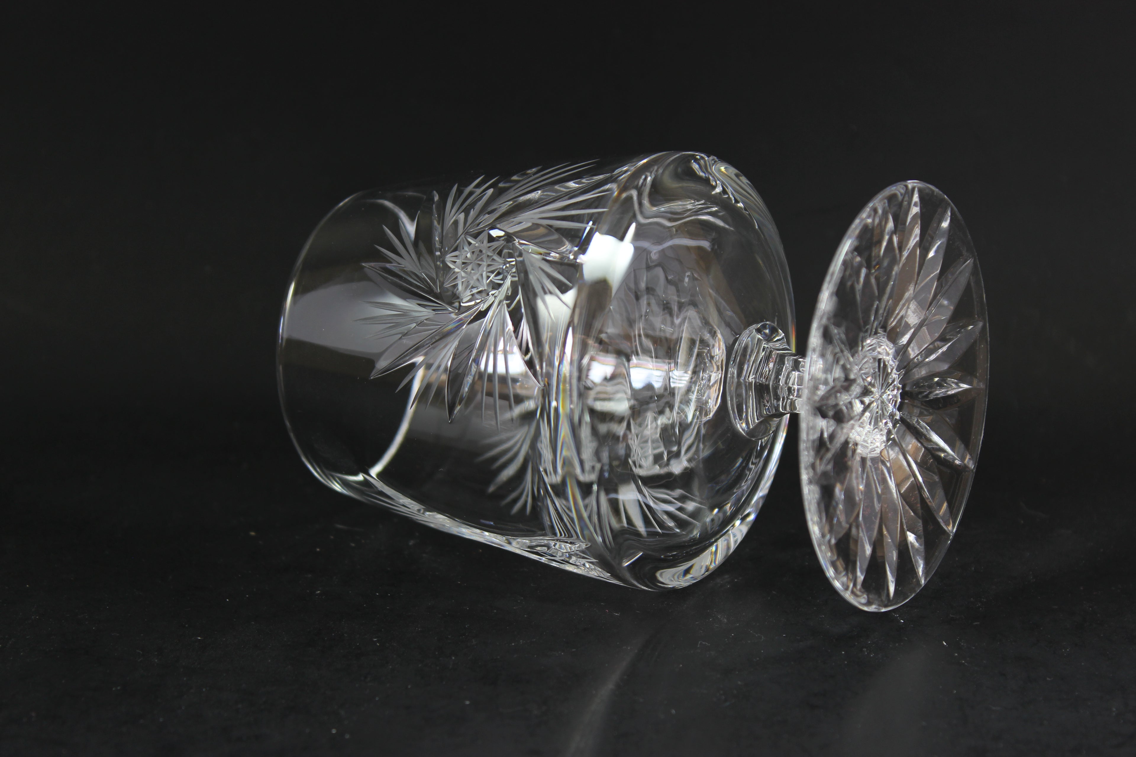 Pinwheel Crystal, Short Wine Glasses