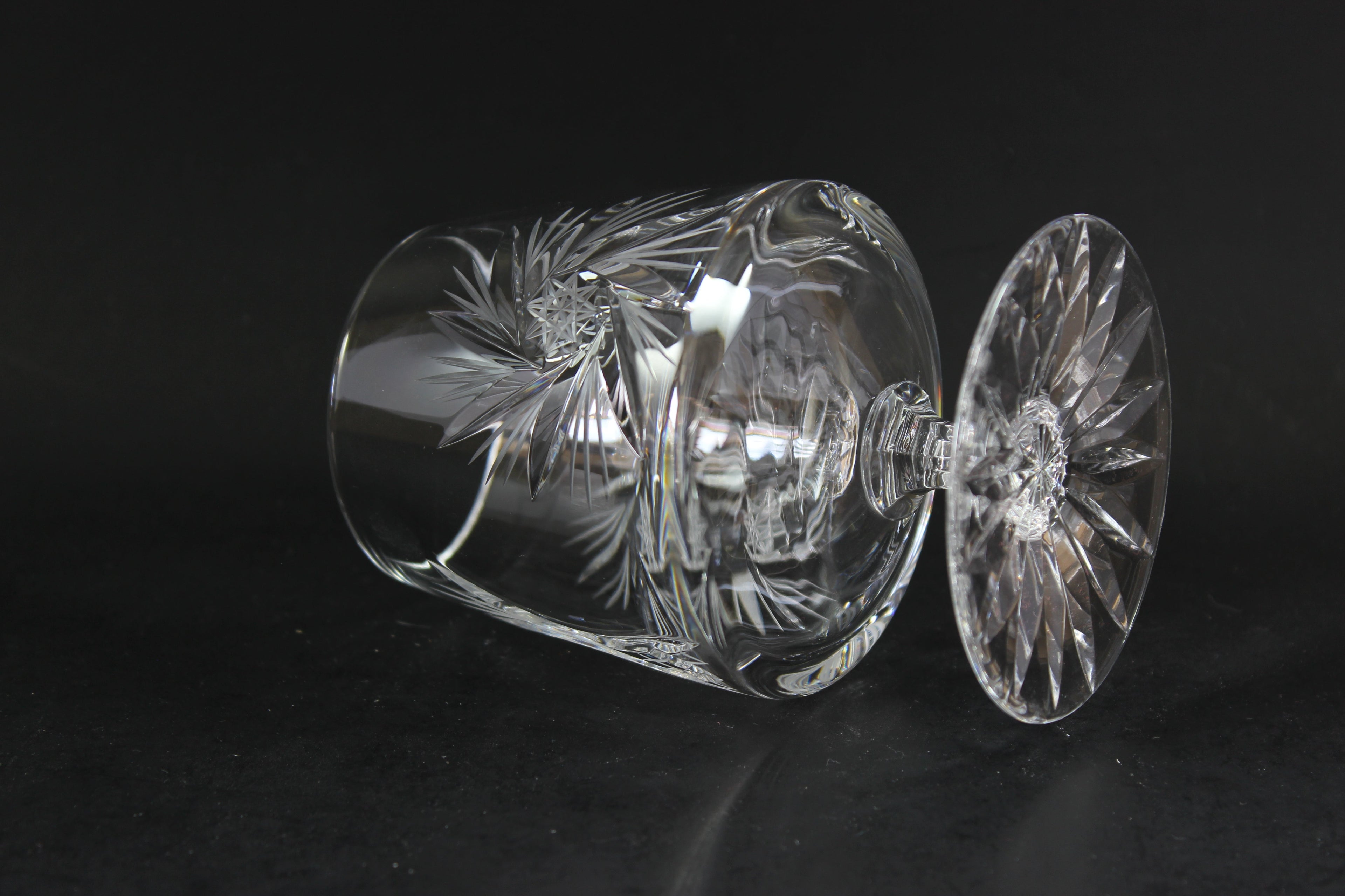 Pinwheel Crystal, Short Wine Glasses