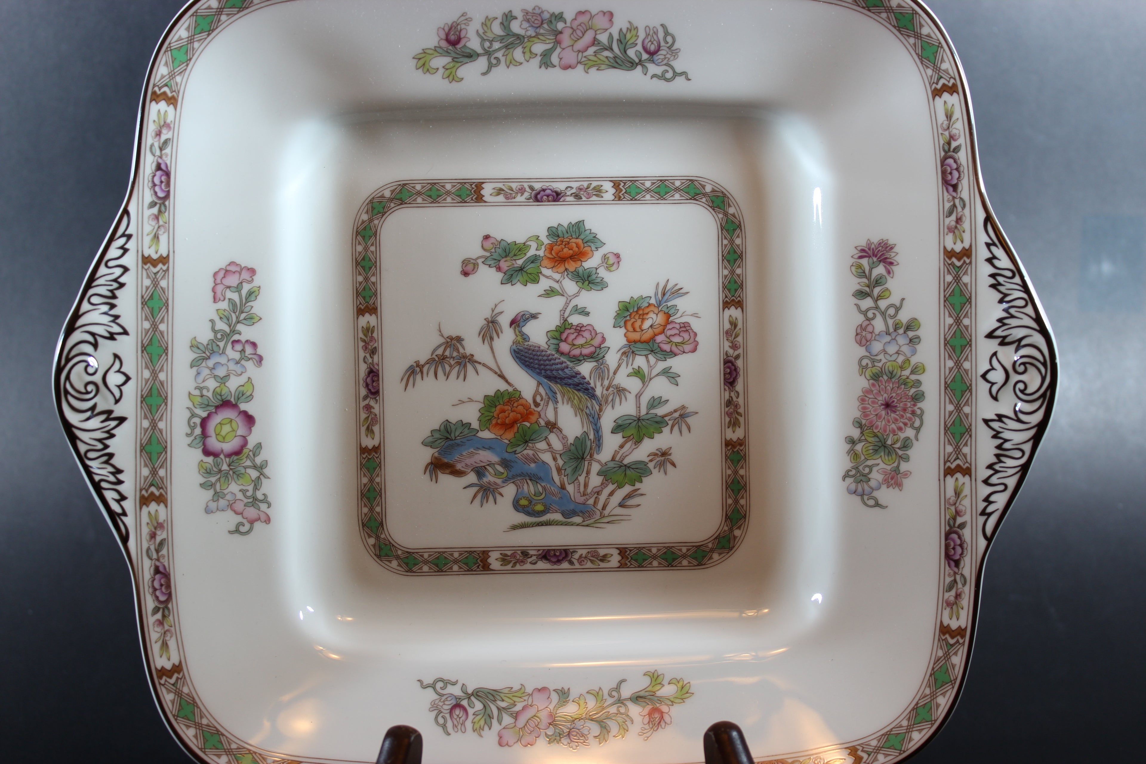 Wedgwood Kutani Crane Cake Plate