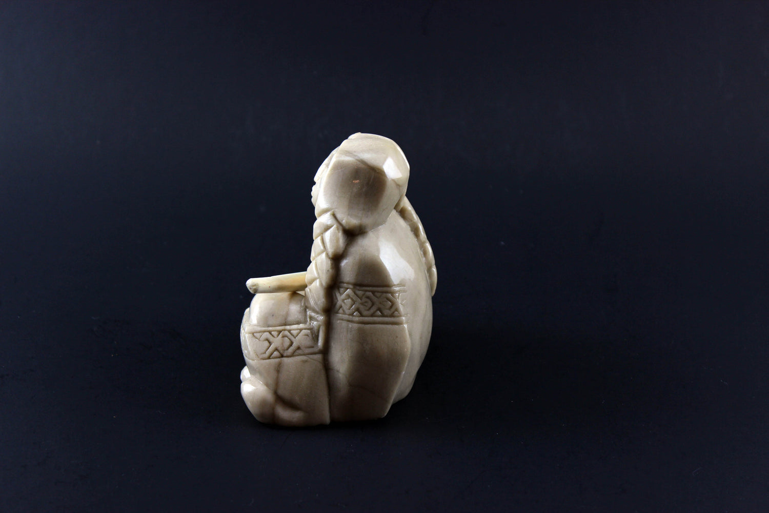 Native American Alabaster Sculpture Navajo Woman
