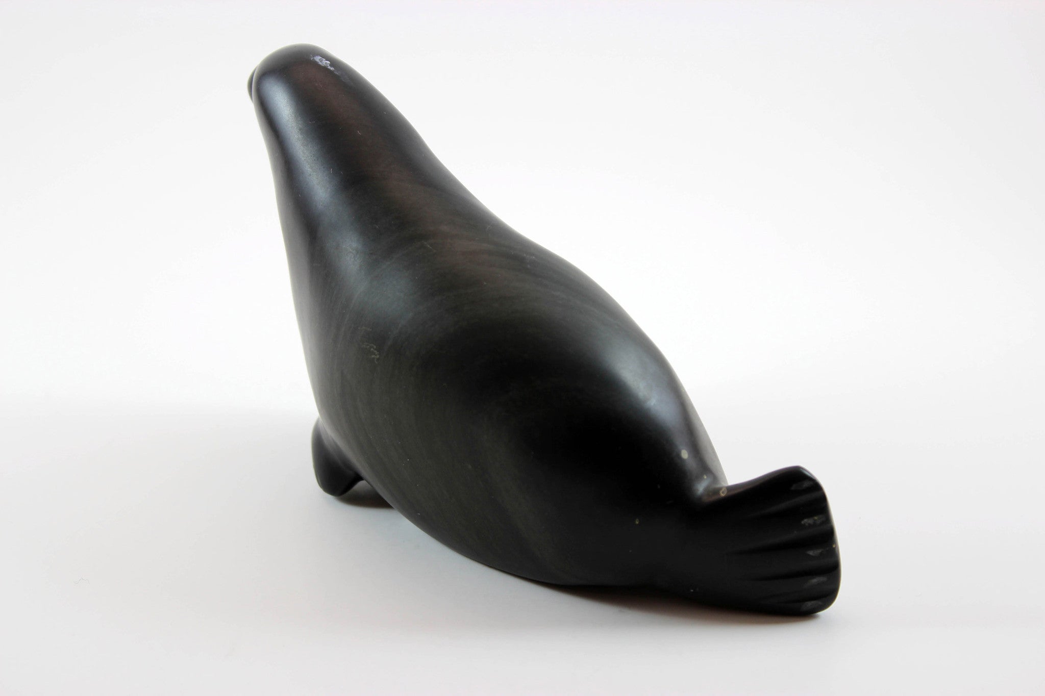 Inuit Soapstone Sculpture Large Seal Trophy