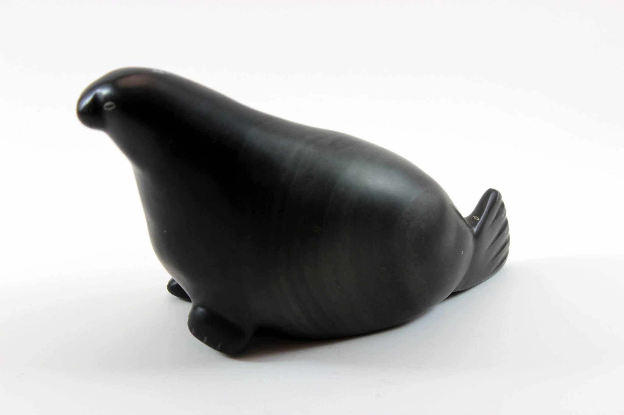 Inuit Soapstone Sculpture Large Seal Trophy