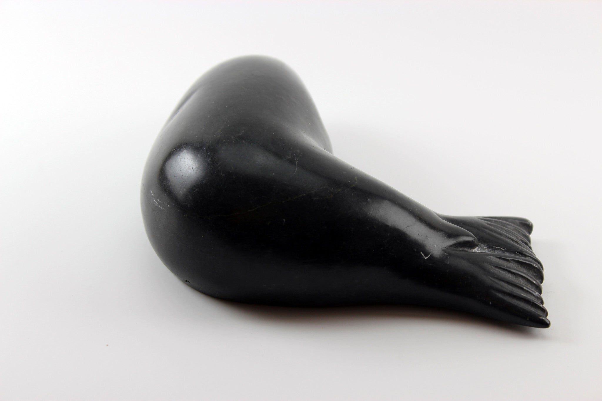 Inuit Soapstone Sculpture Large Seal