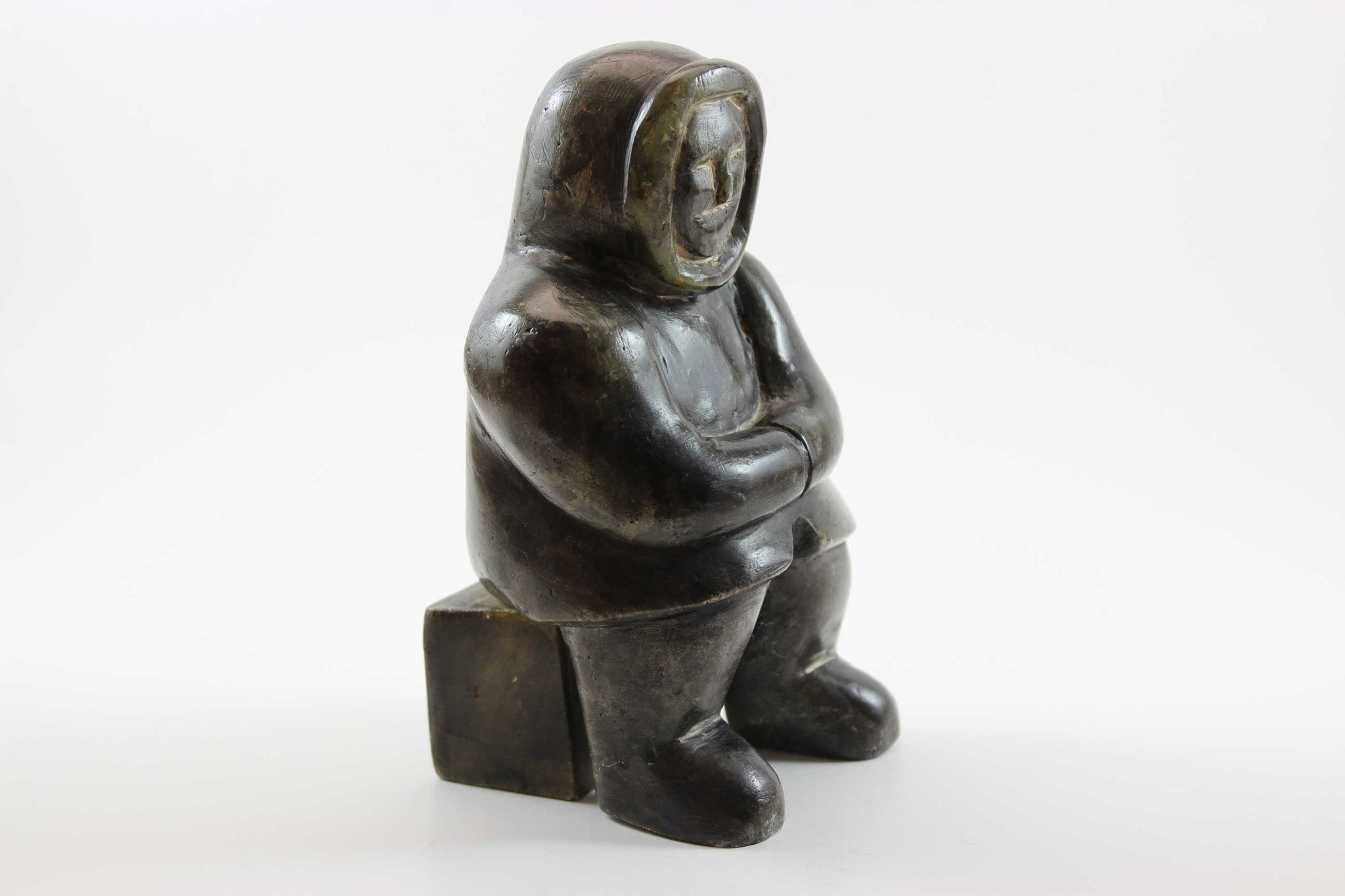Inuit Sculpture-Inuit Man Sitting