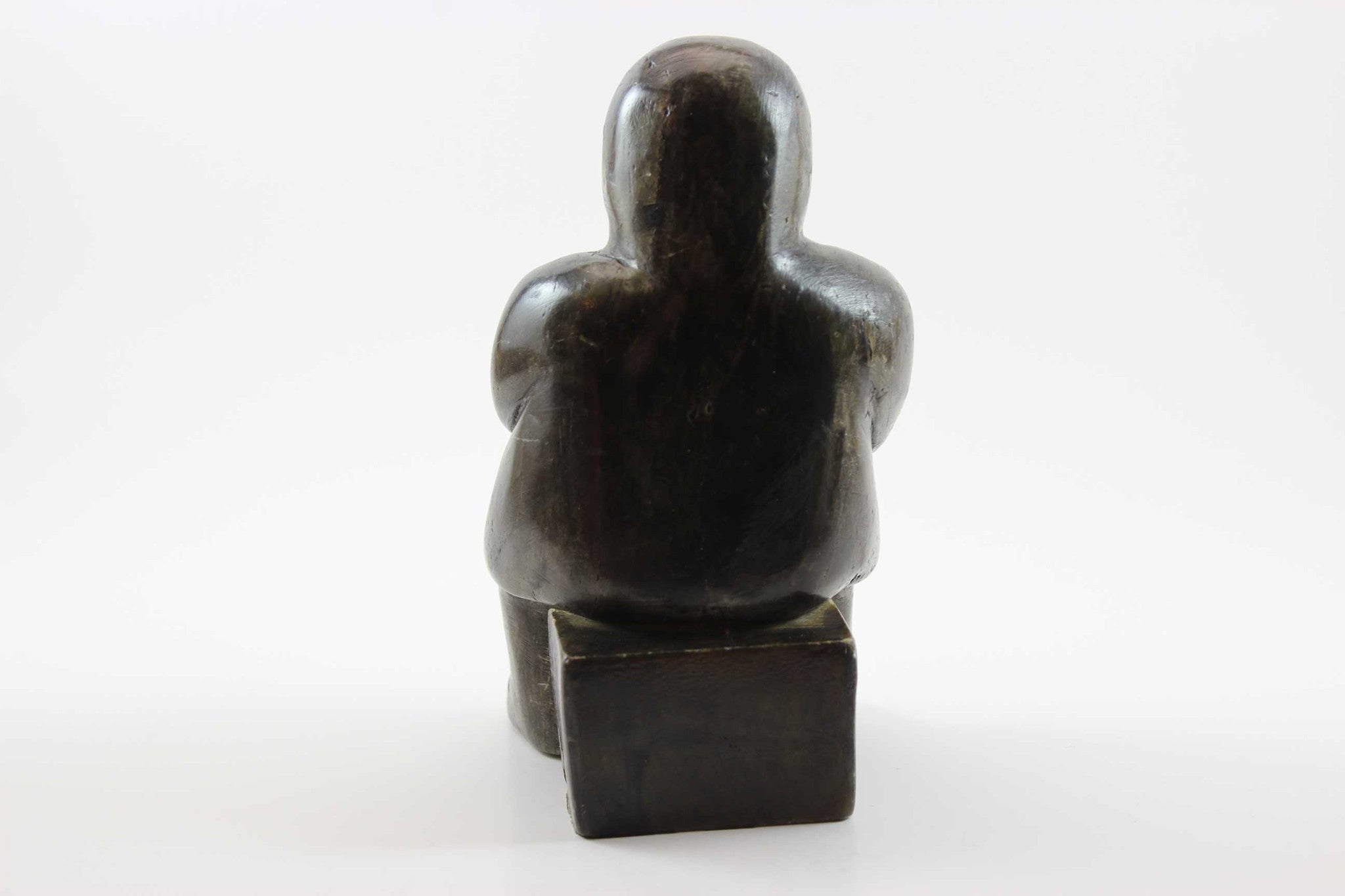 Inuit Sculpture-Inuit Man Sitting