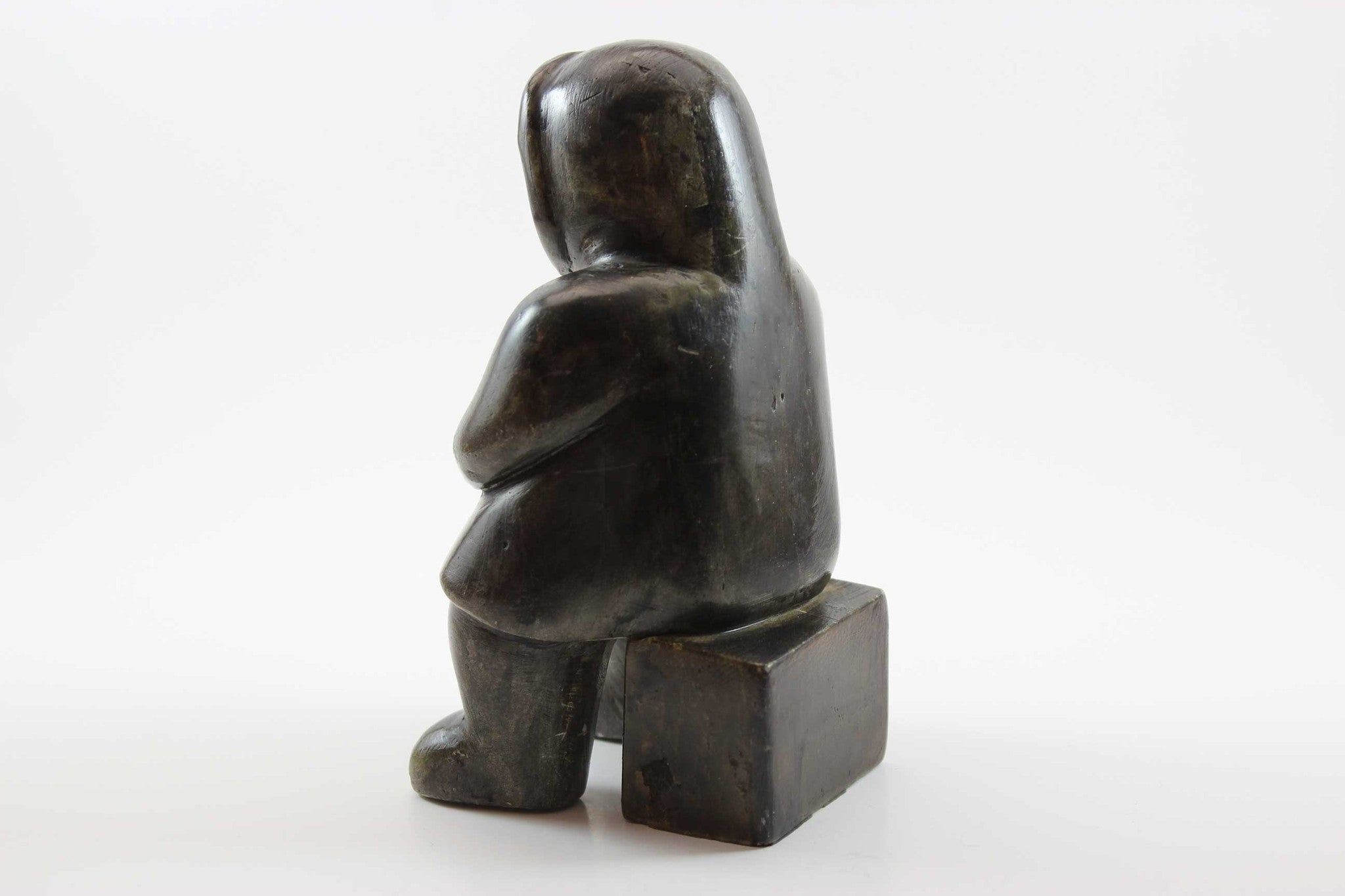 Inuit Sculpture-Inuit Man Sitting