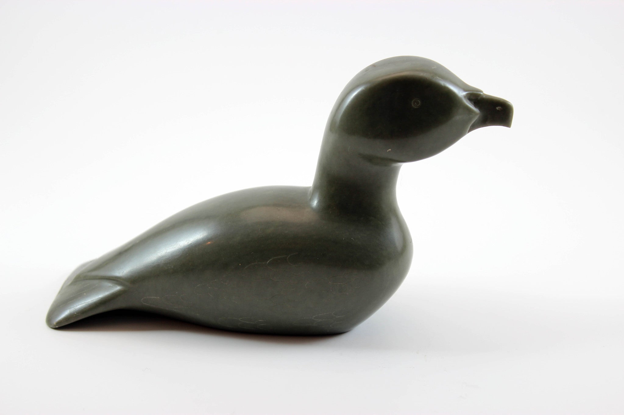 Inuit Soapstone Sculpture Arctic Water Bird