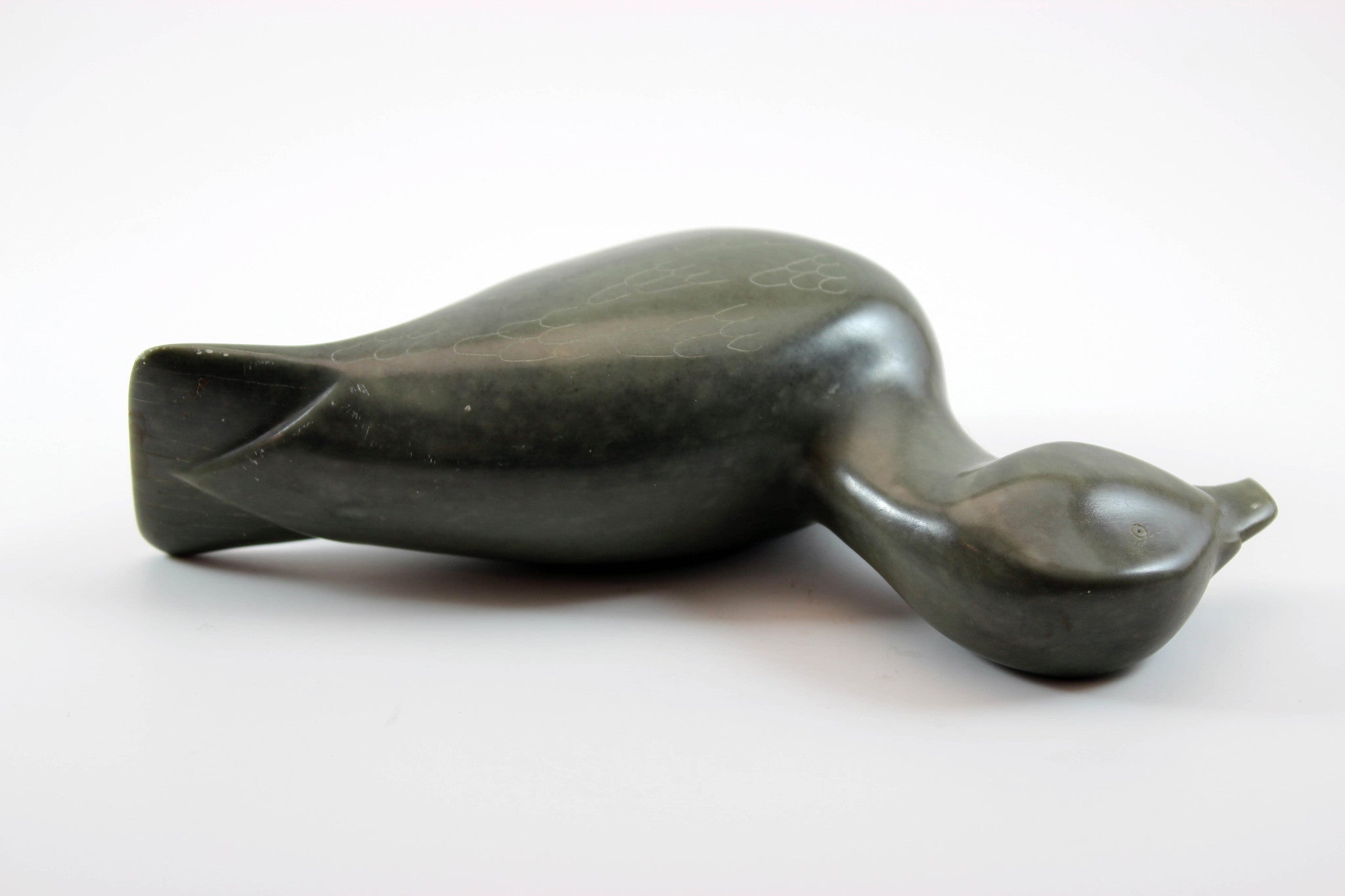 Inuit Soapstone Sculpture Arctic Water Bird