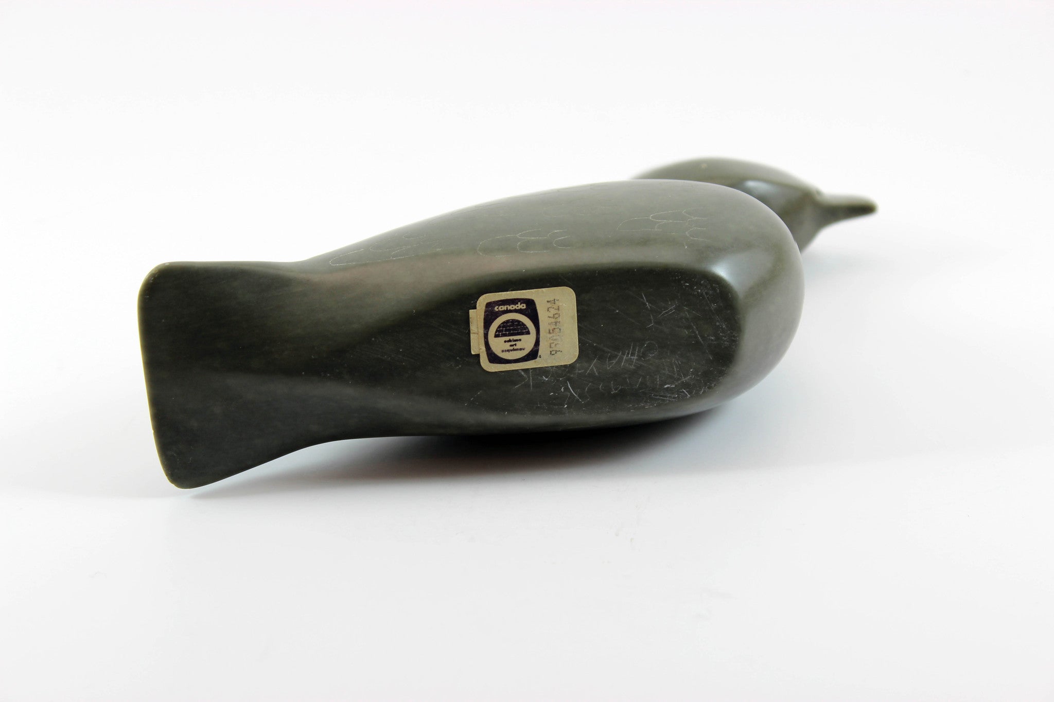 Inuit Soapstone Sculpture Arctic Water Bird