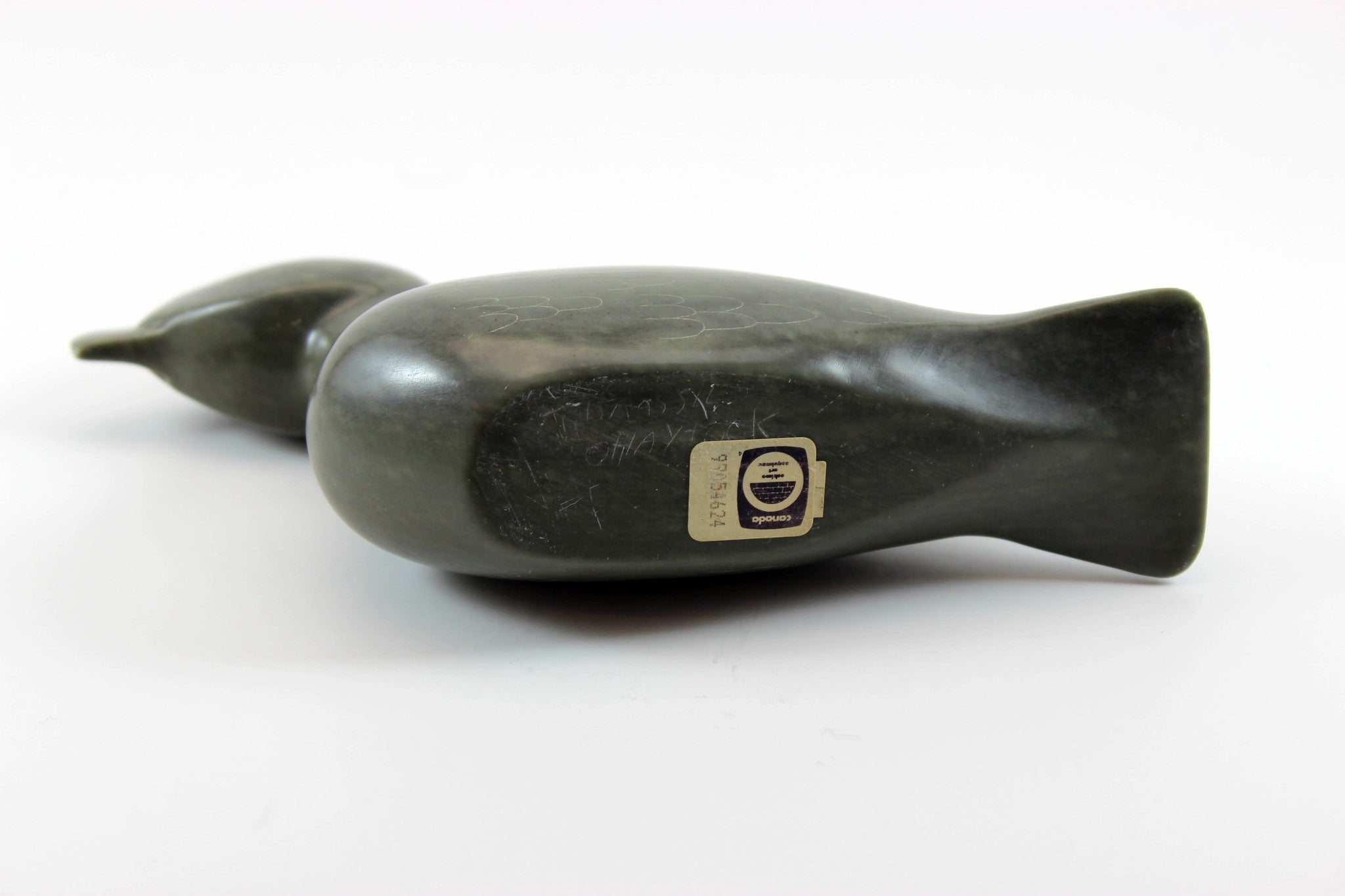 Inuit Soapstone Sculpture Arctic Water Bird