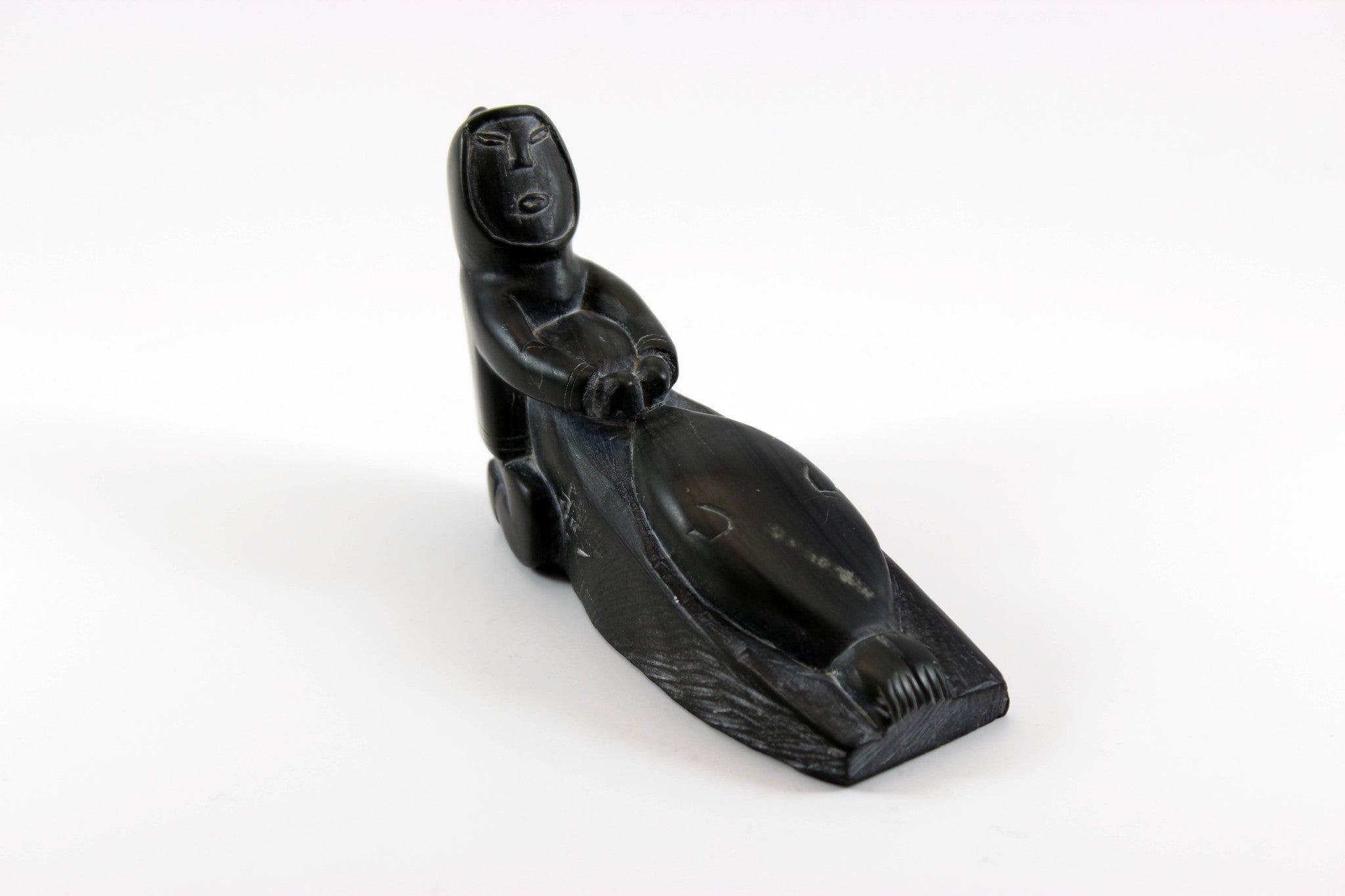 Inuit Soapstone Sculpture Hunter