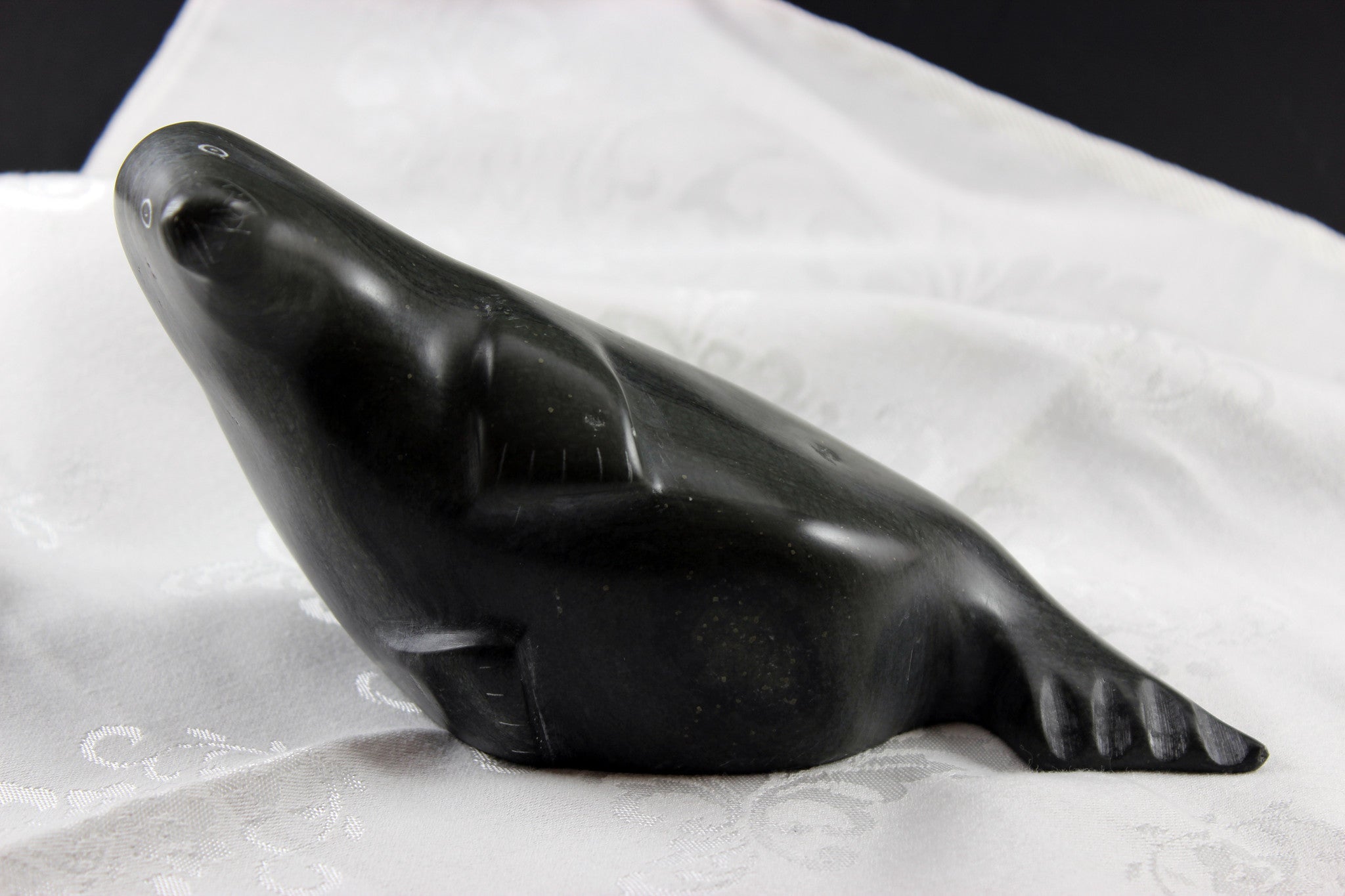 Inuit Soapstone Sculpture-Large Seal
