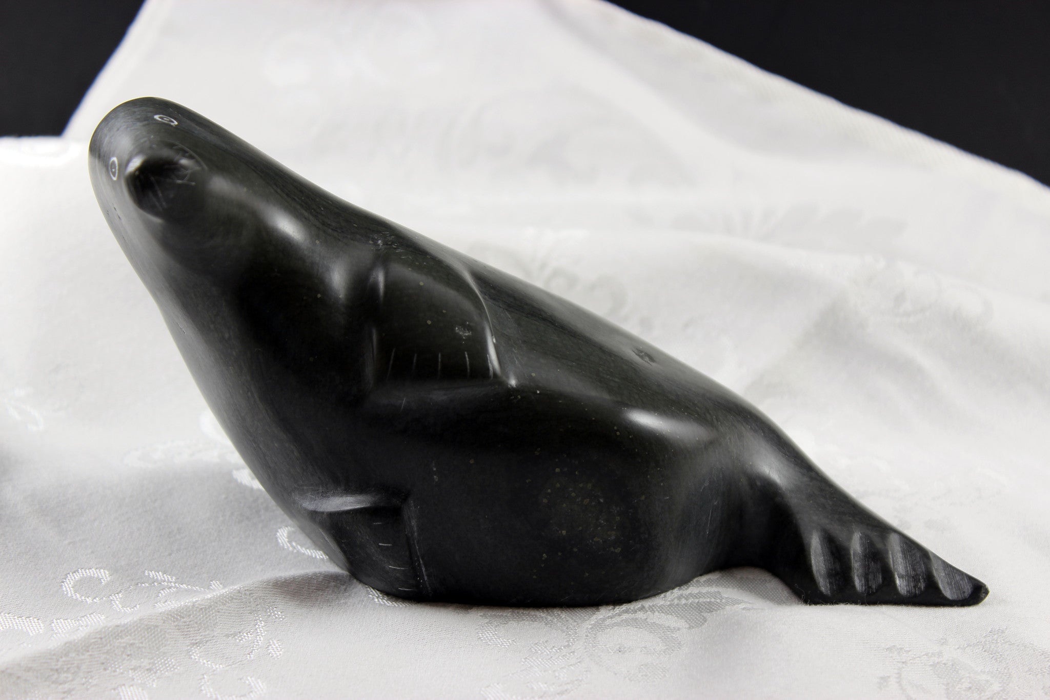 Inuit Soapstone Sculpture-Large Seal