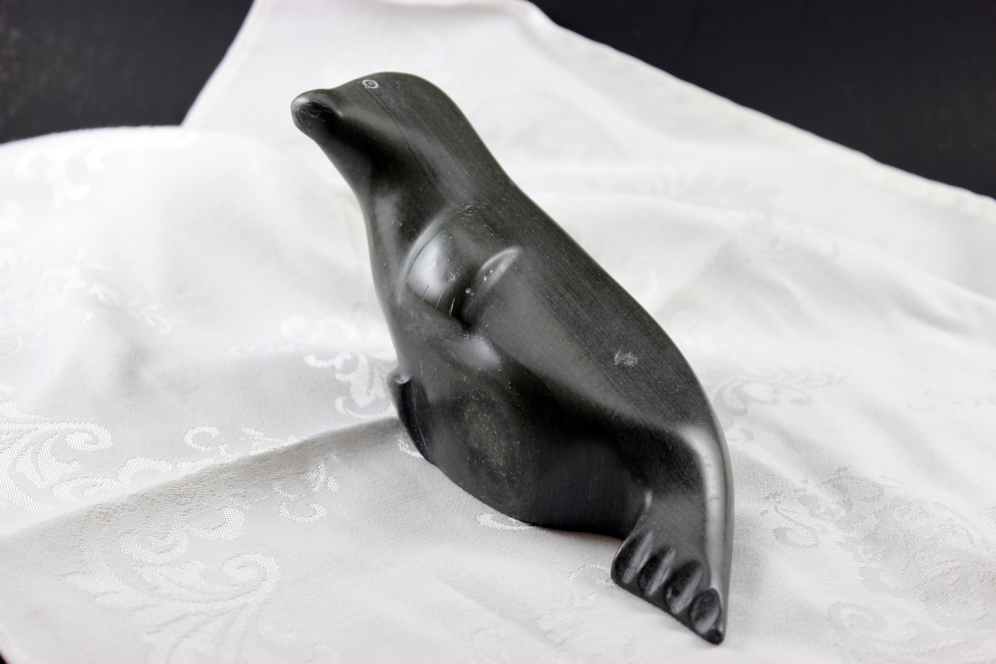 Inuit Soapstone Sculpture, Large Seal