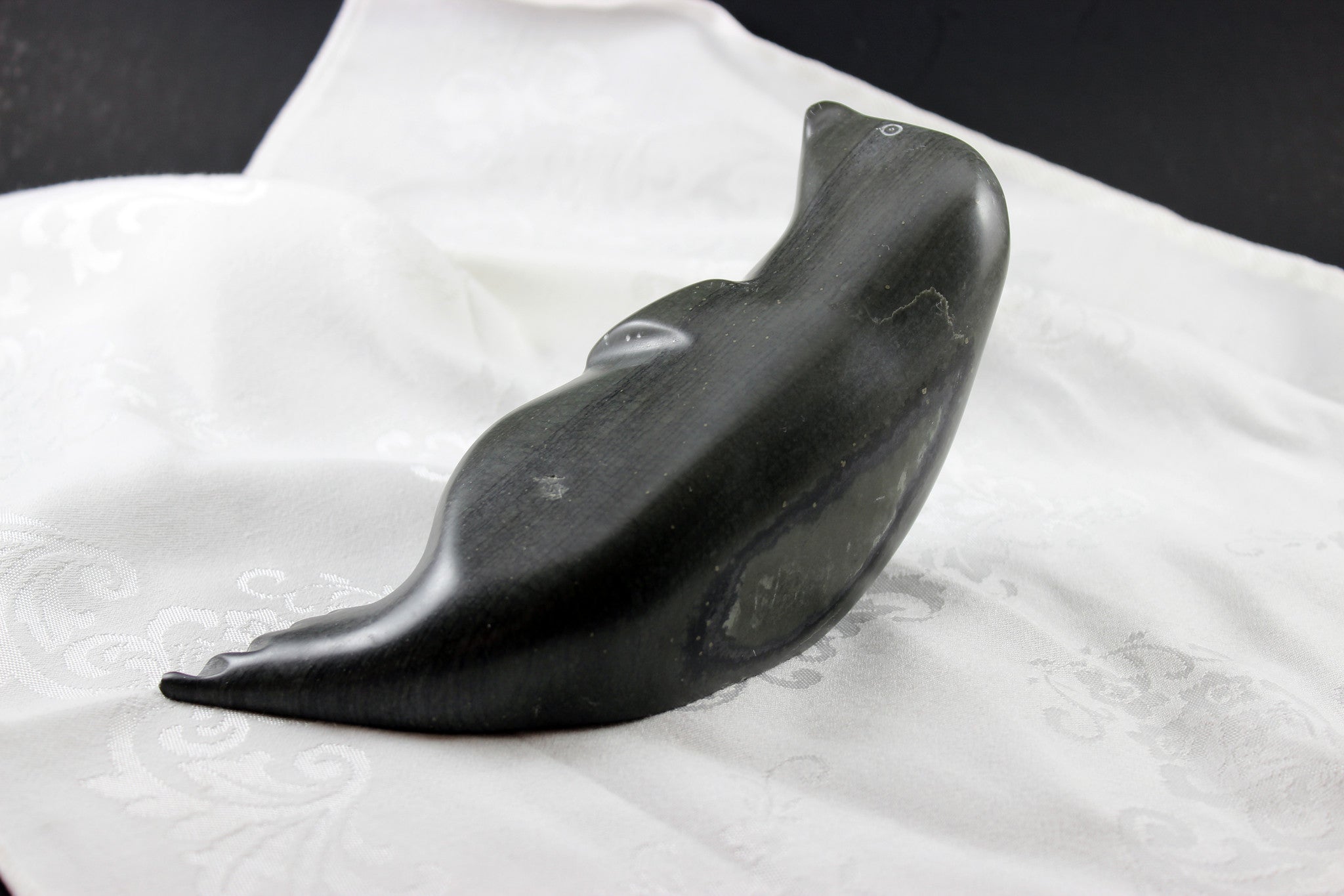 Inuit Soapstone Sculpture-Large Seal