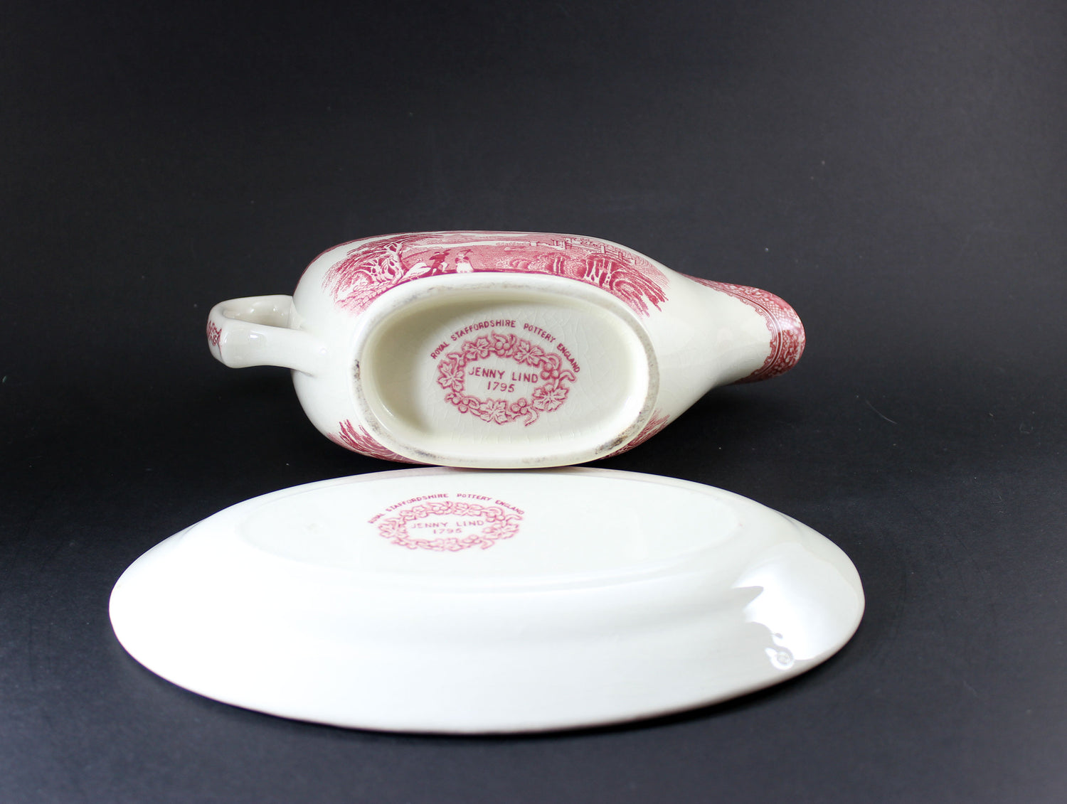 Jenny Lind 1795, Gravy Boat and Under Plate, Royal Staffordshire Pottery
