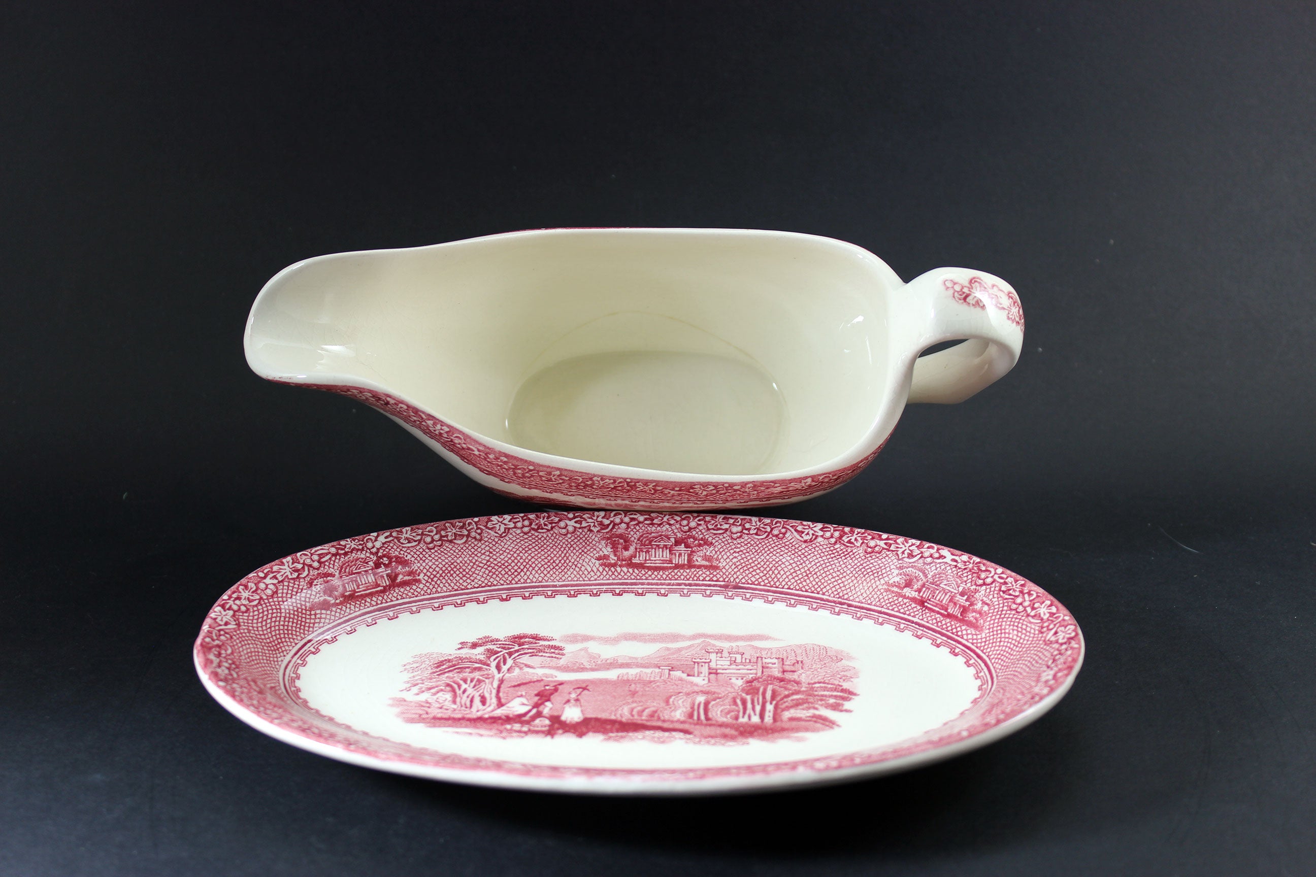Jenny Lind 1795, Gravy Boat and Under Plate, Royal Staffordshire Pottery