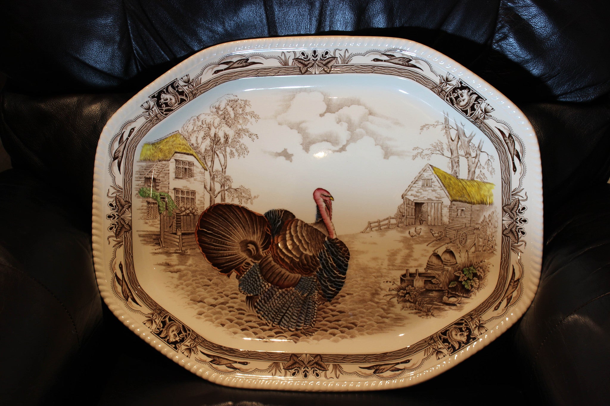 Barnyard King Turkey Platter Johnson Brothers