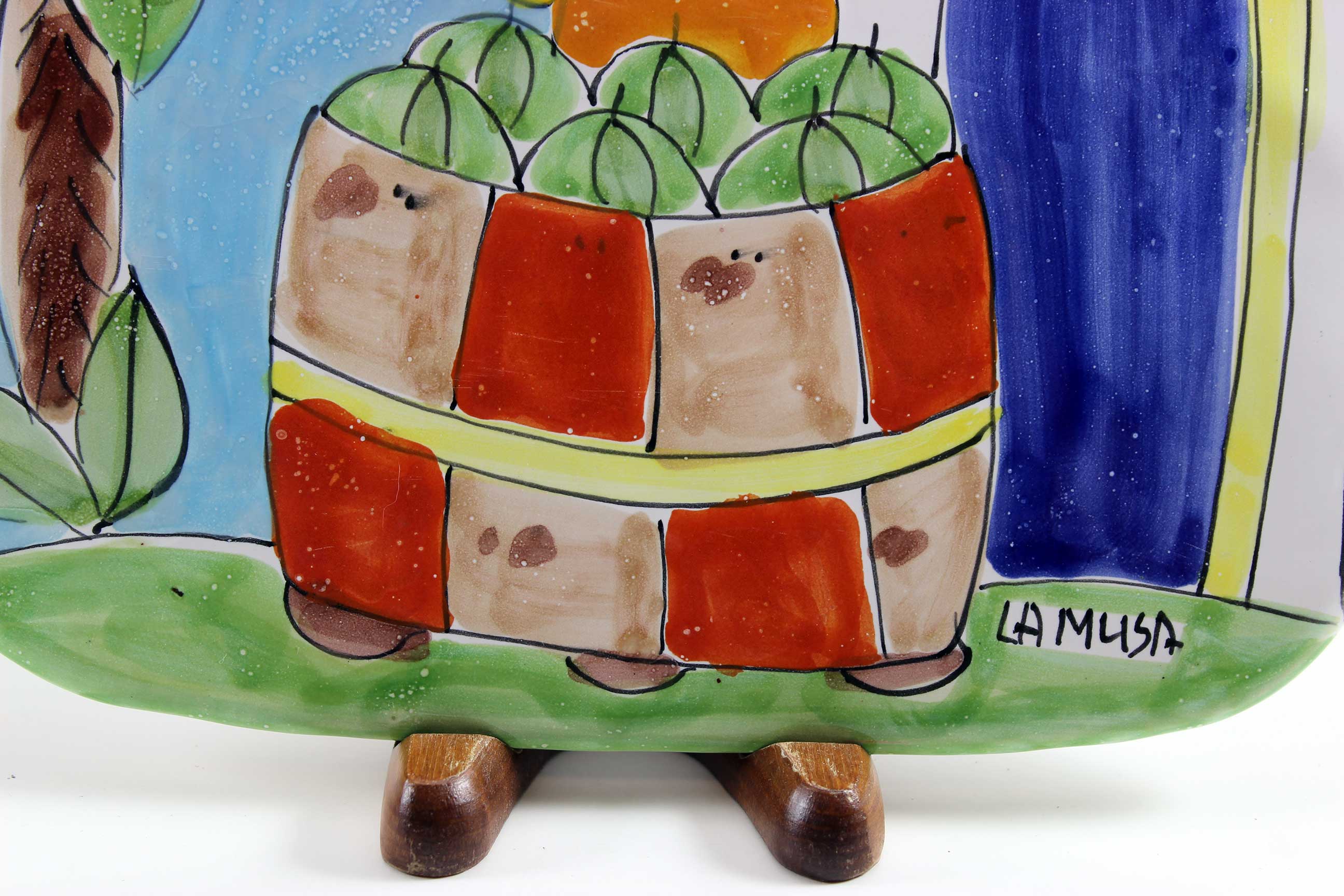 La Musa, Italian Pottery, Oblong Decorative Plate