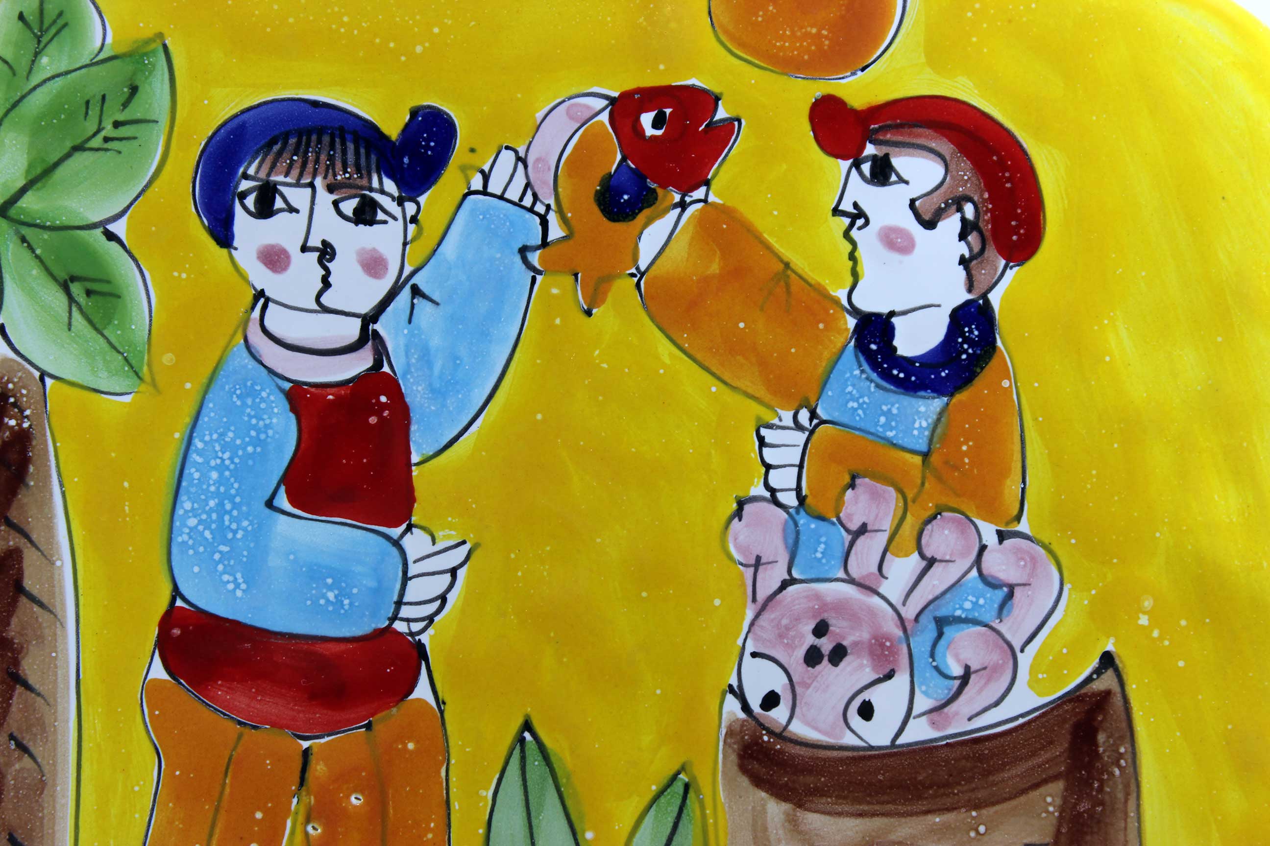 La Musa, Italian Pottery, Oblong Decorative Plate