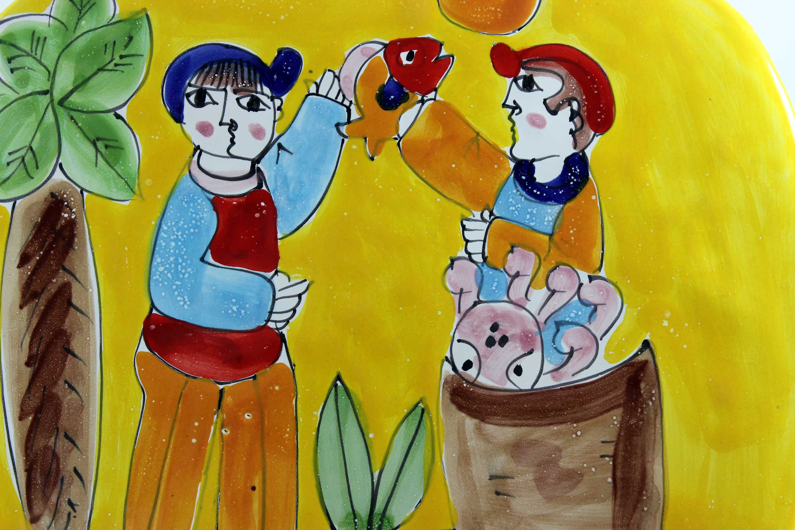 La Musa, Italian Pottery, Oblong Decorative Plate