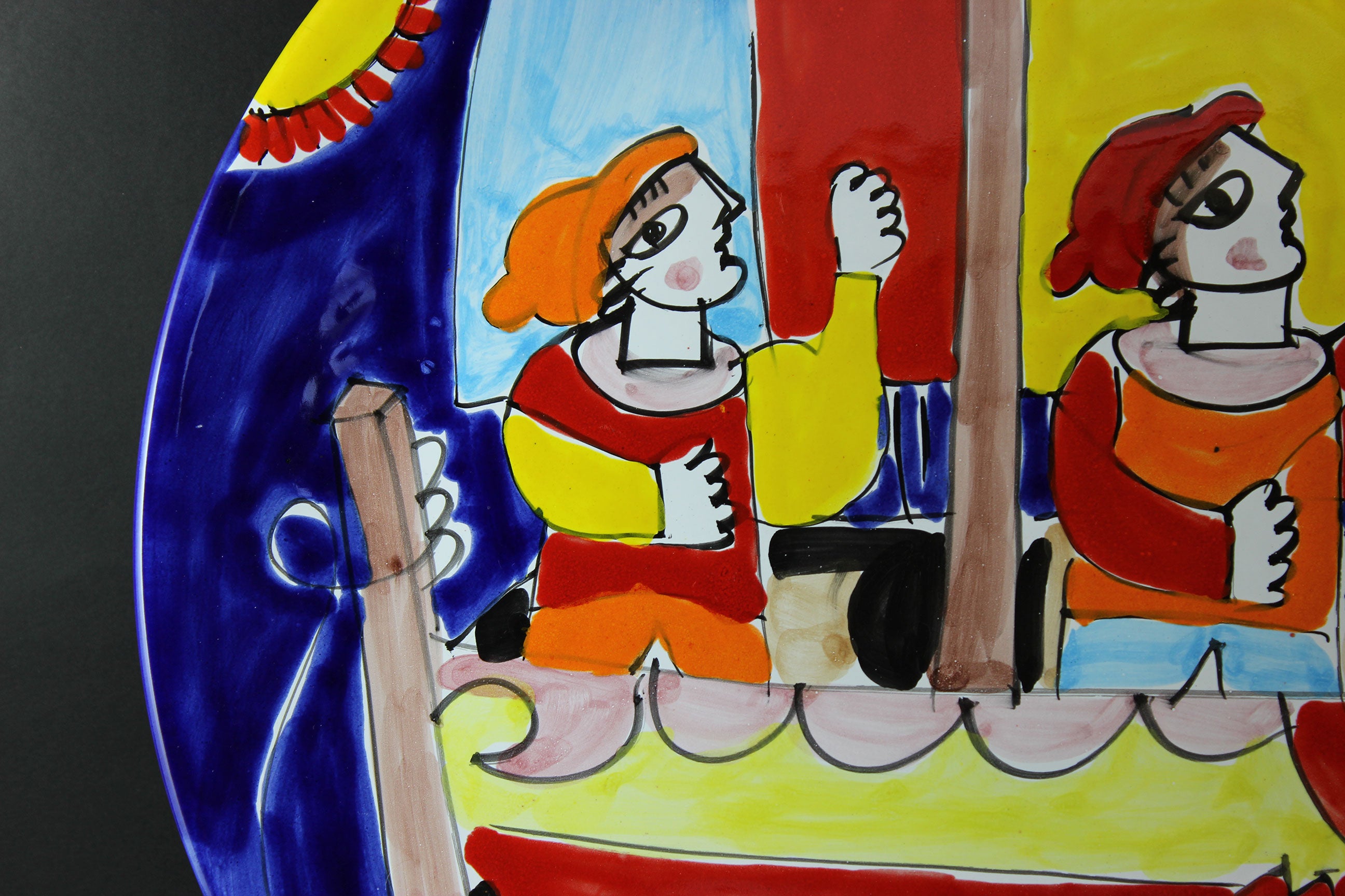 La Musa, Large Platter, Fishermen