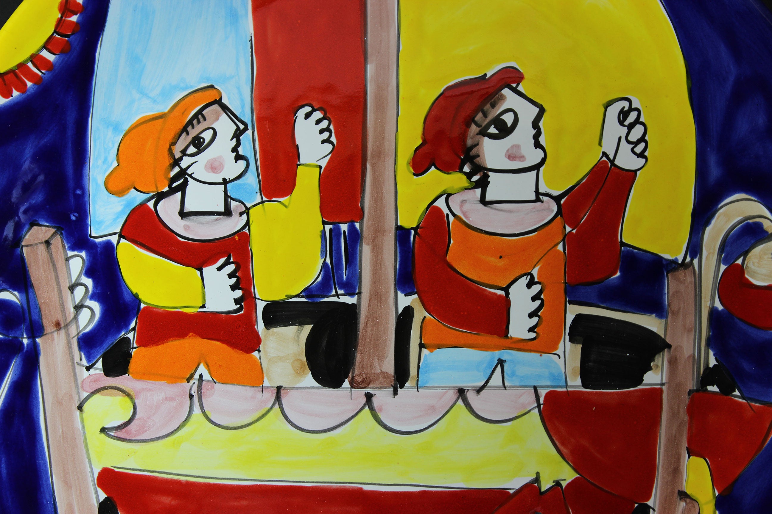 La Musa, Large Platter, Fishermen