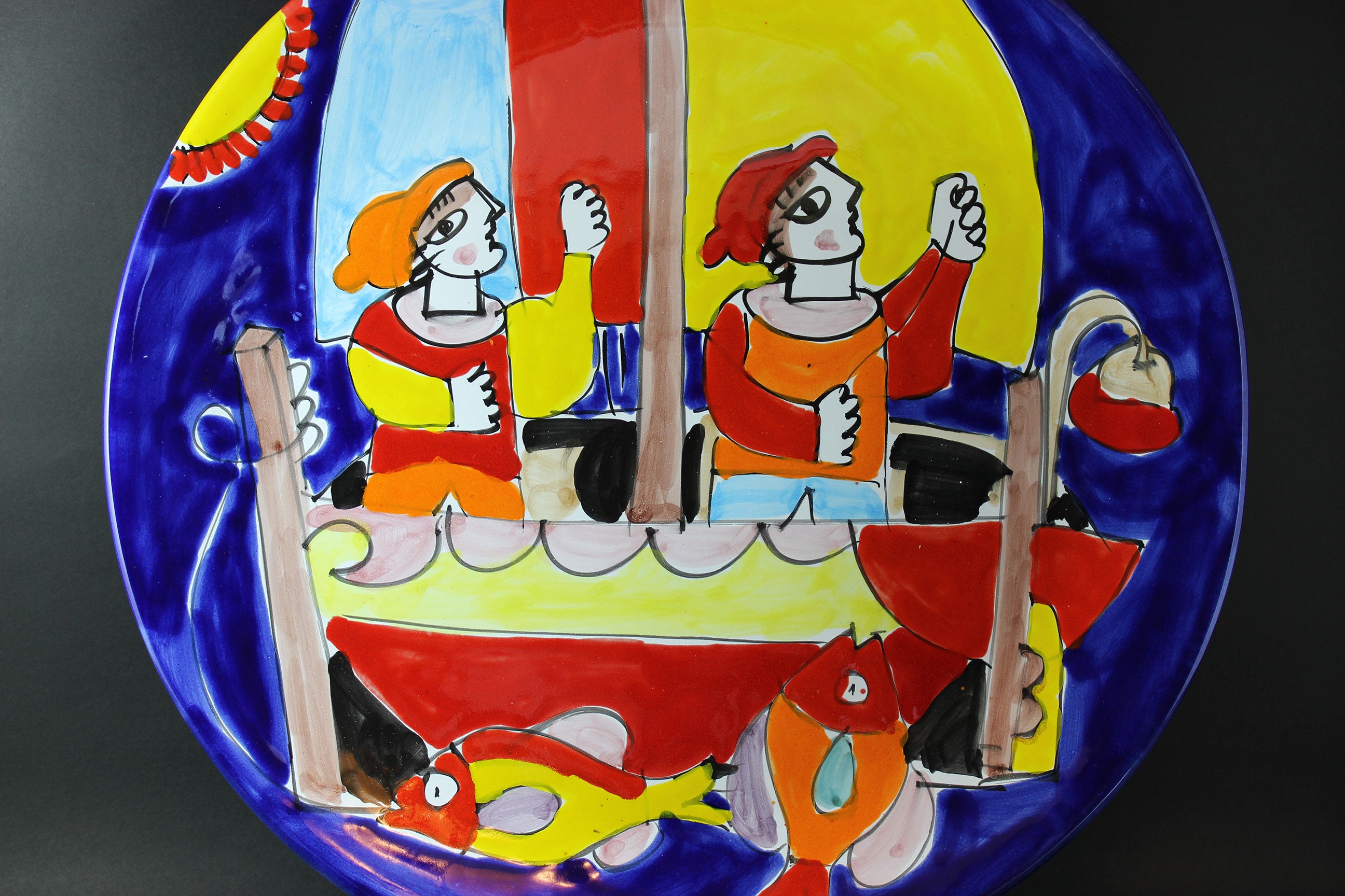 La Musa, Large Platter, Fishermen