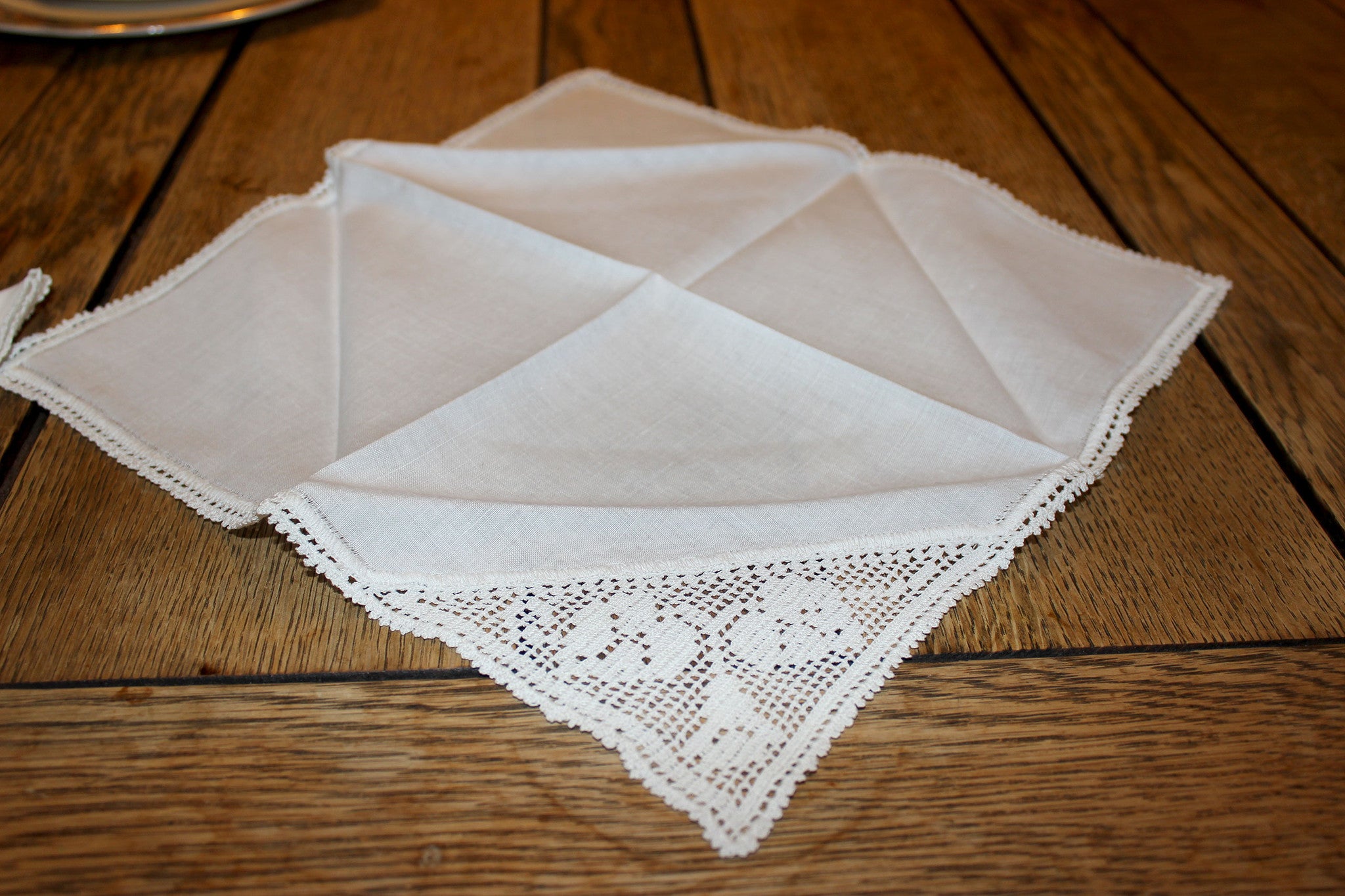 Irish Linen & Lace Tea Napkins