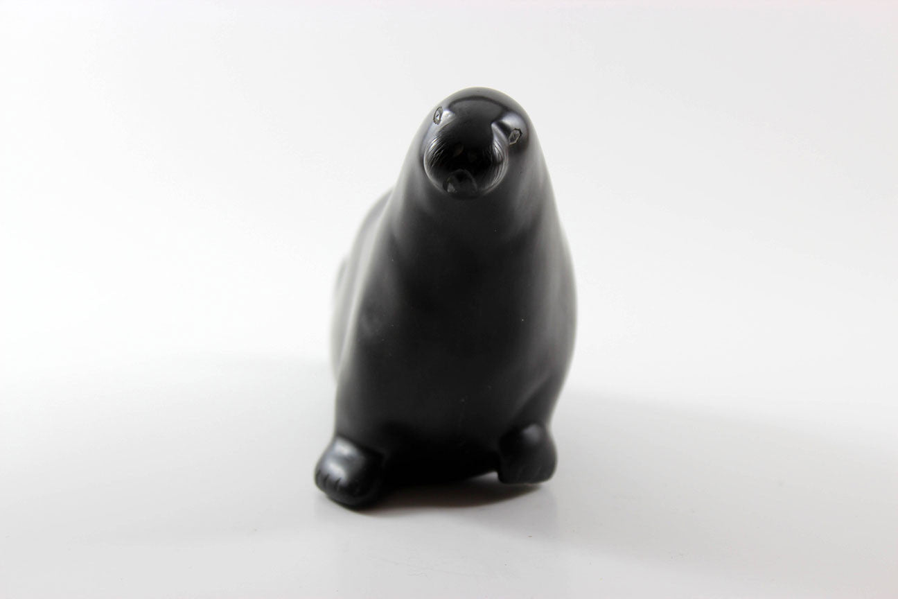 Inuit Soapstone Sculpture Large Seal Trophy