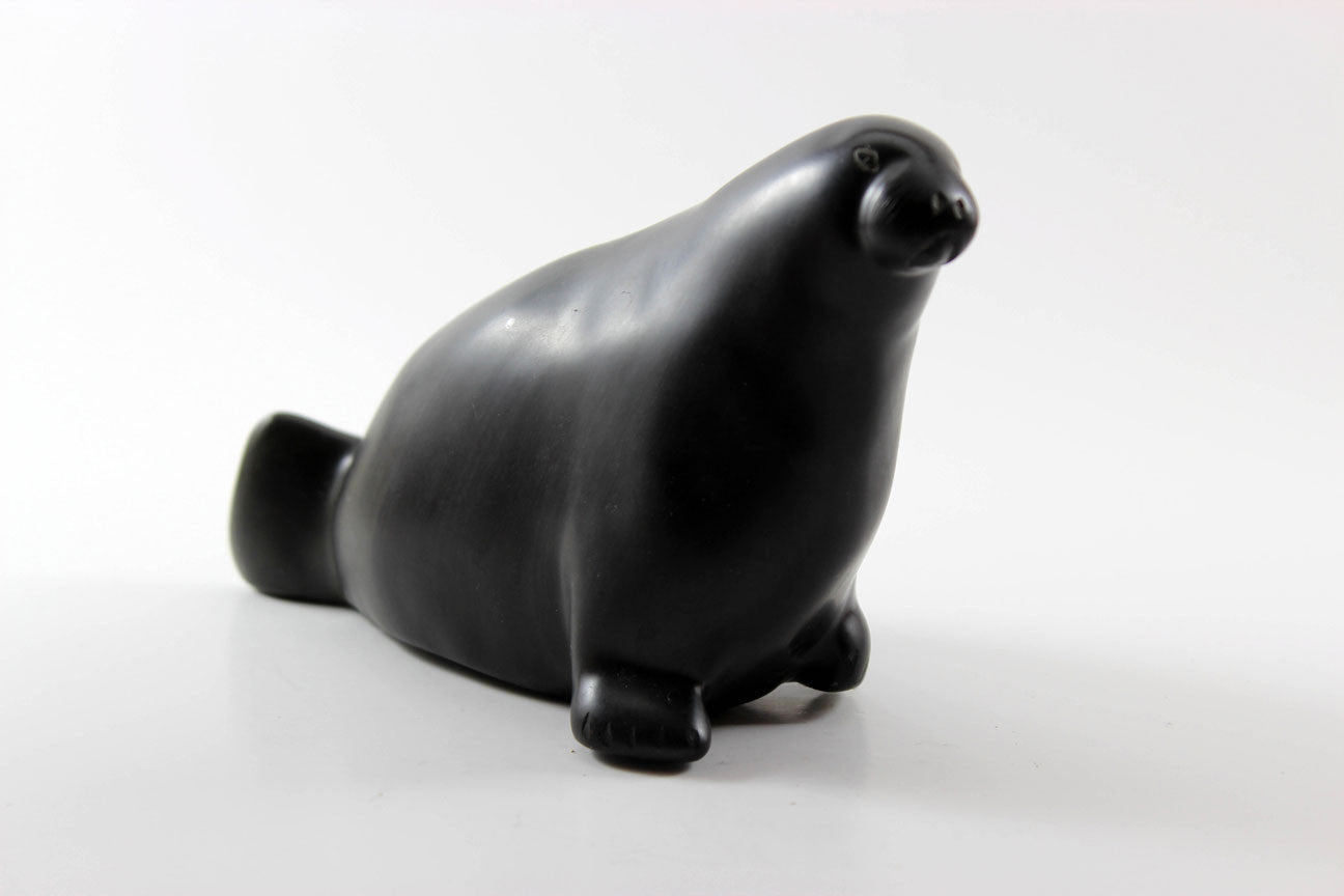 Inuit Soapstone Sculpture Large Seal Trophy