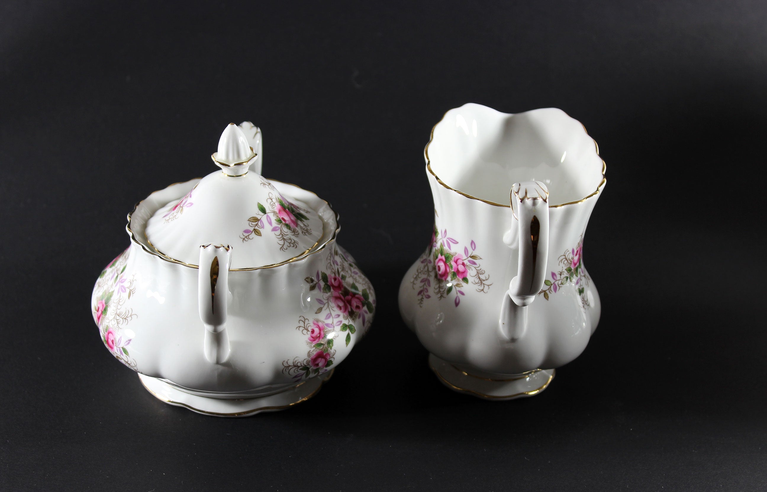 Lavender Rose Cream and Covered Sugar