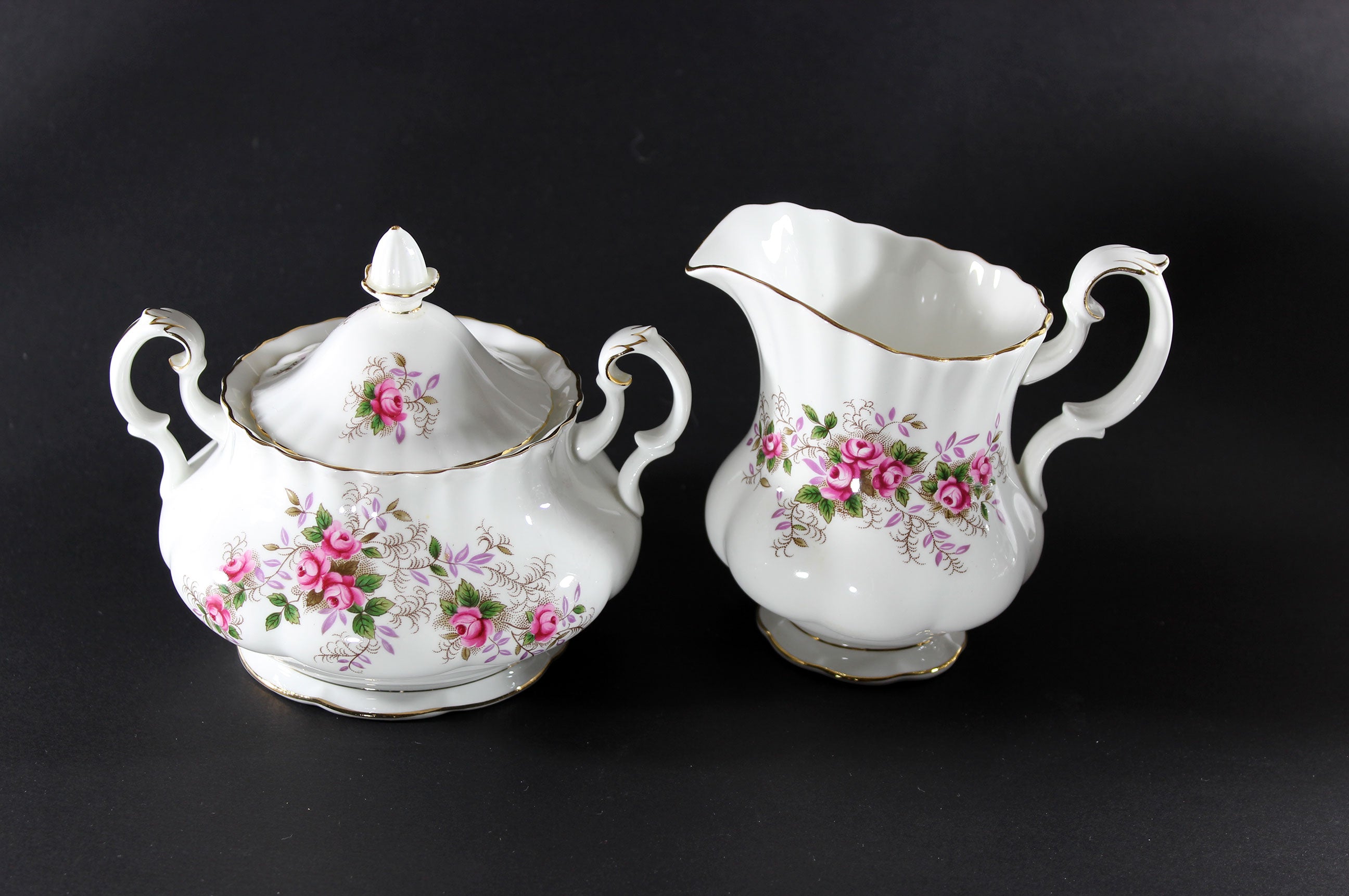 Lavender Rose Cream and Covered Sugar