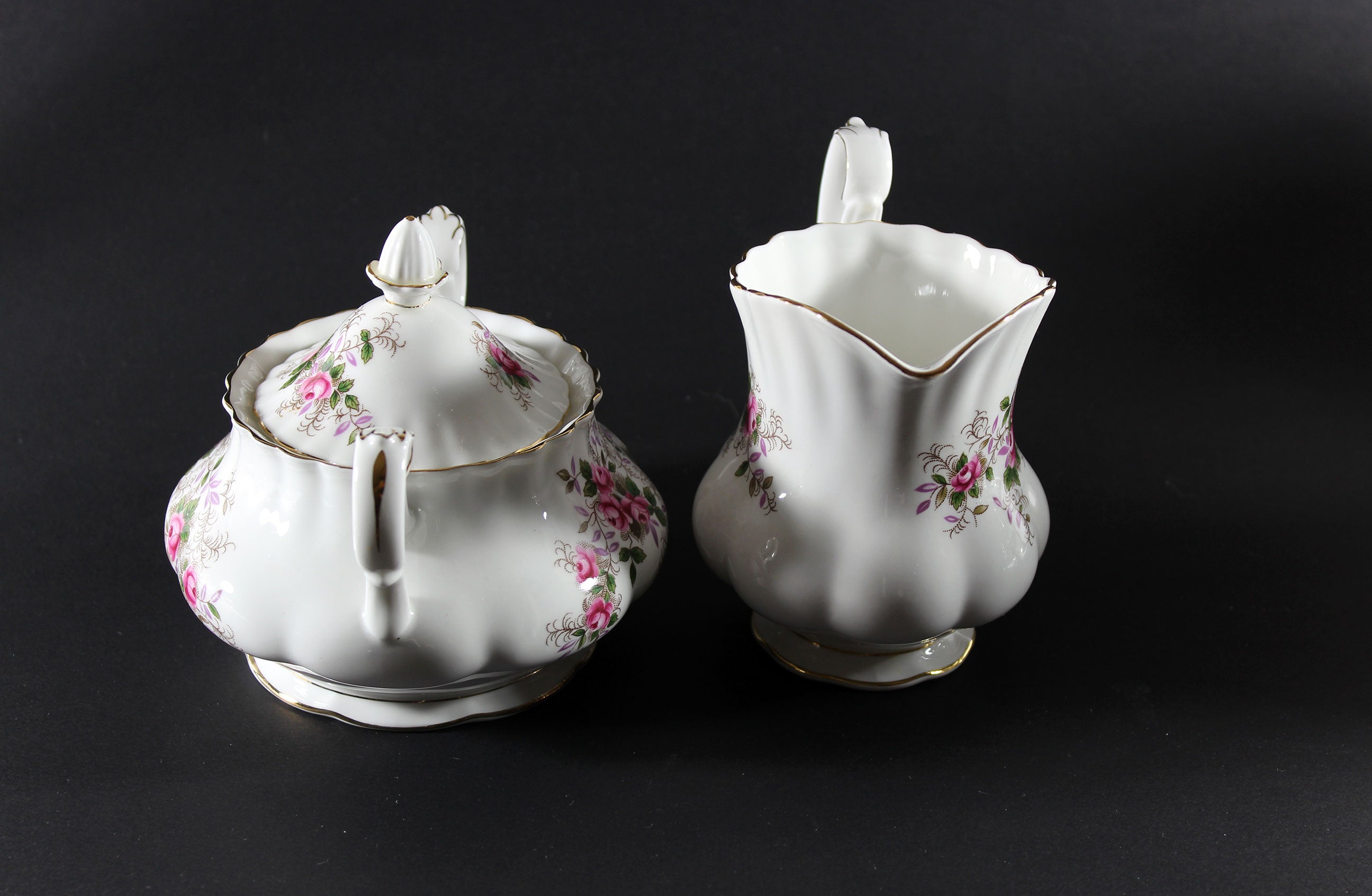 Lavender Rose Cream and Covered Sugar