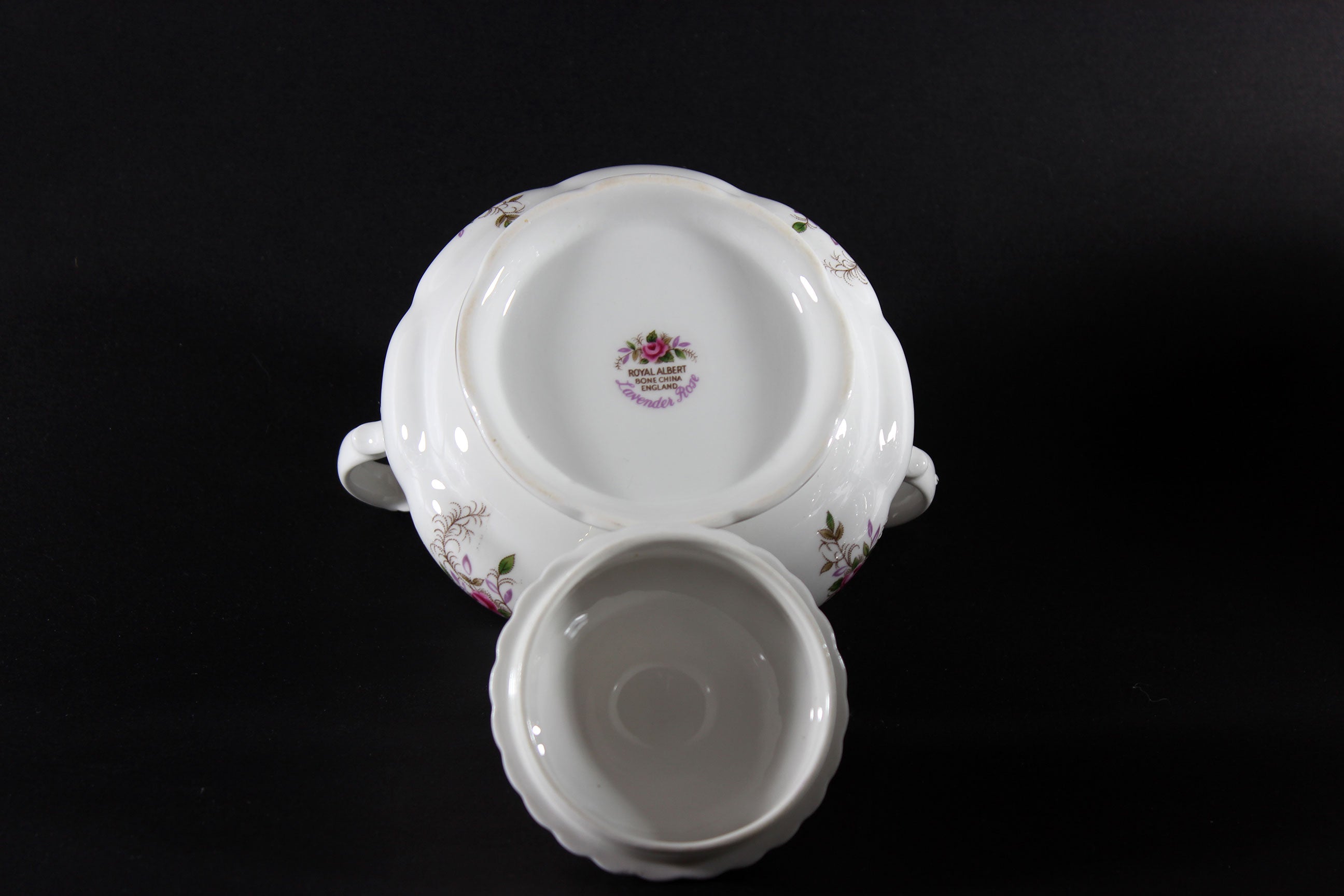 Lavender Rose Cream and Covered Sugar