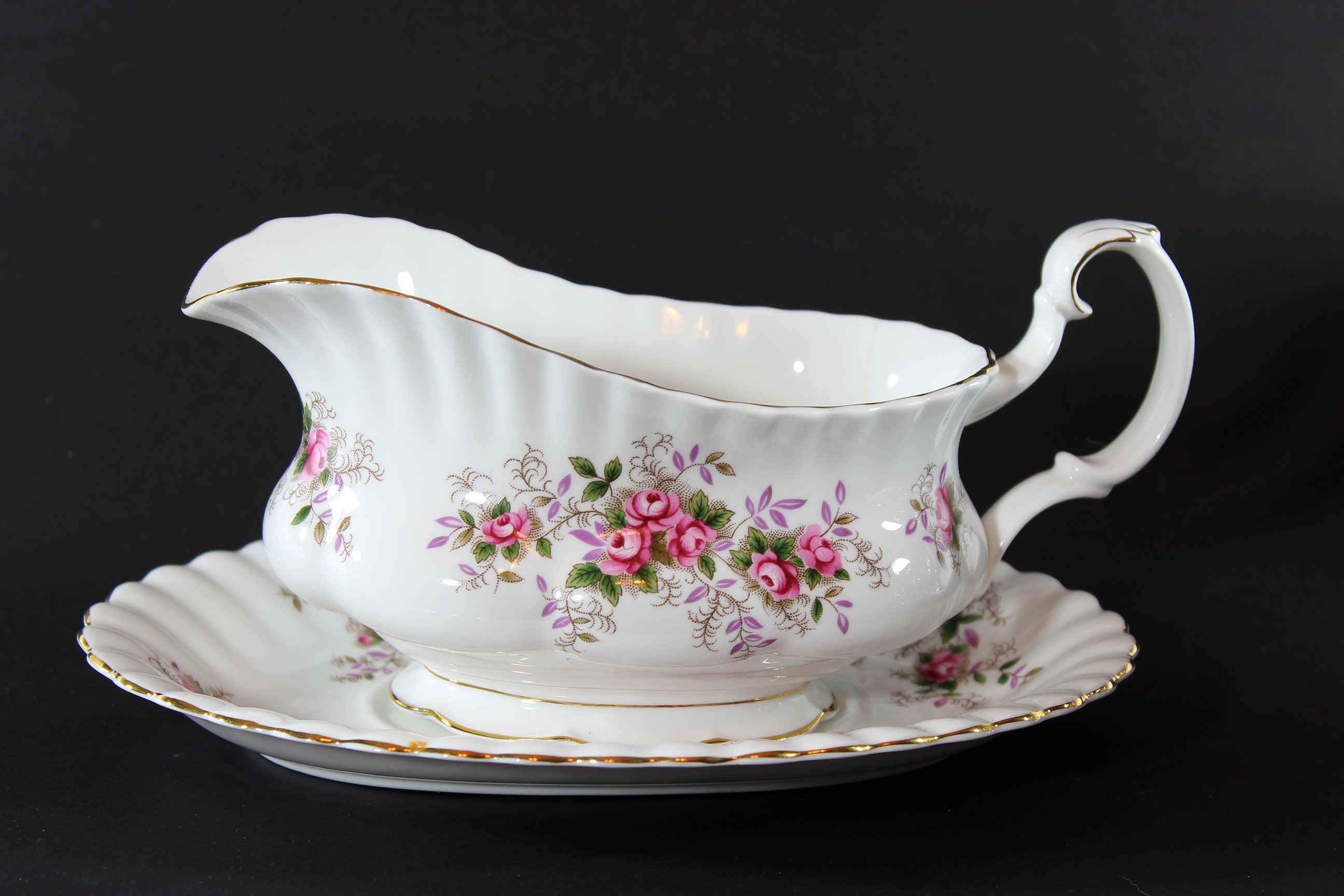 Lavender Rose Gravy Boat