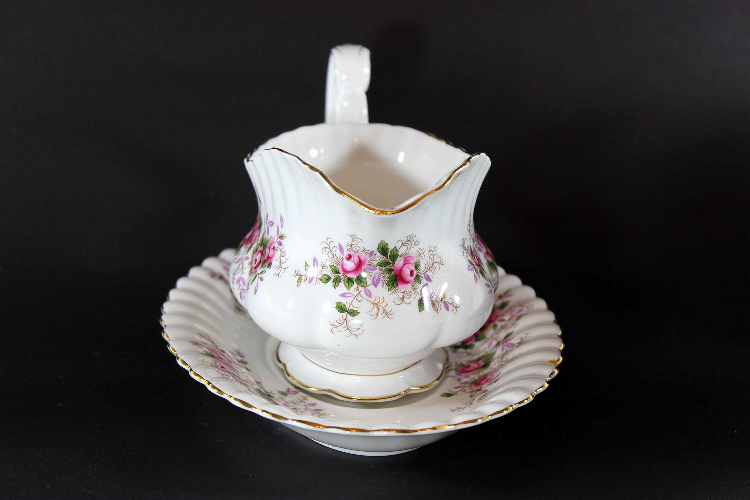 Lavender Rose Gravy Boat