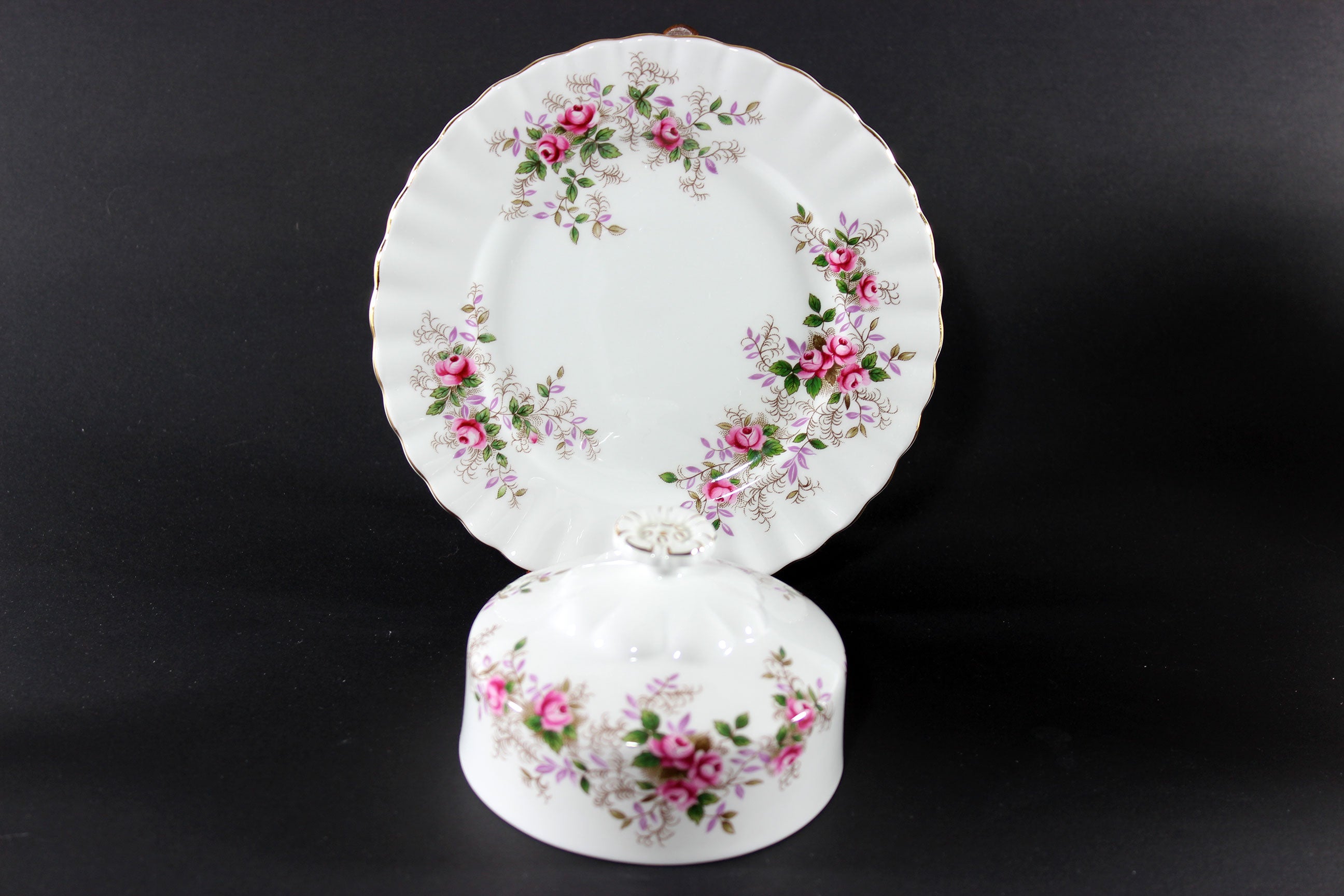 Royal Albert, Lavender Rose, Covered Butter Dish