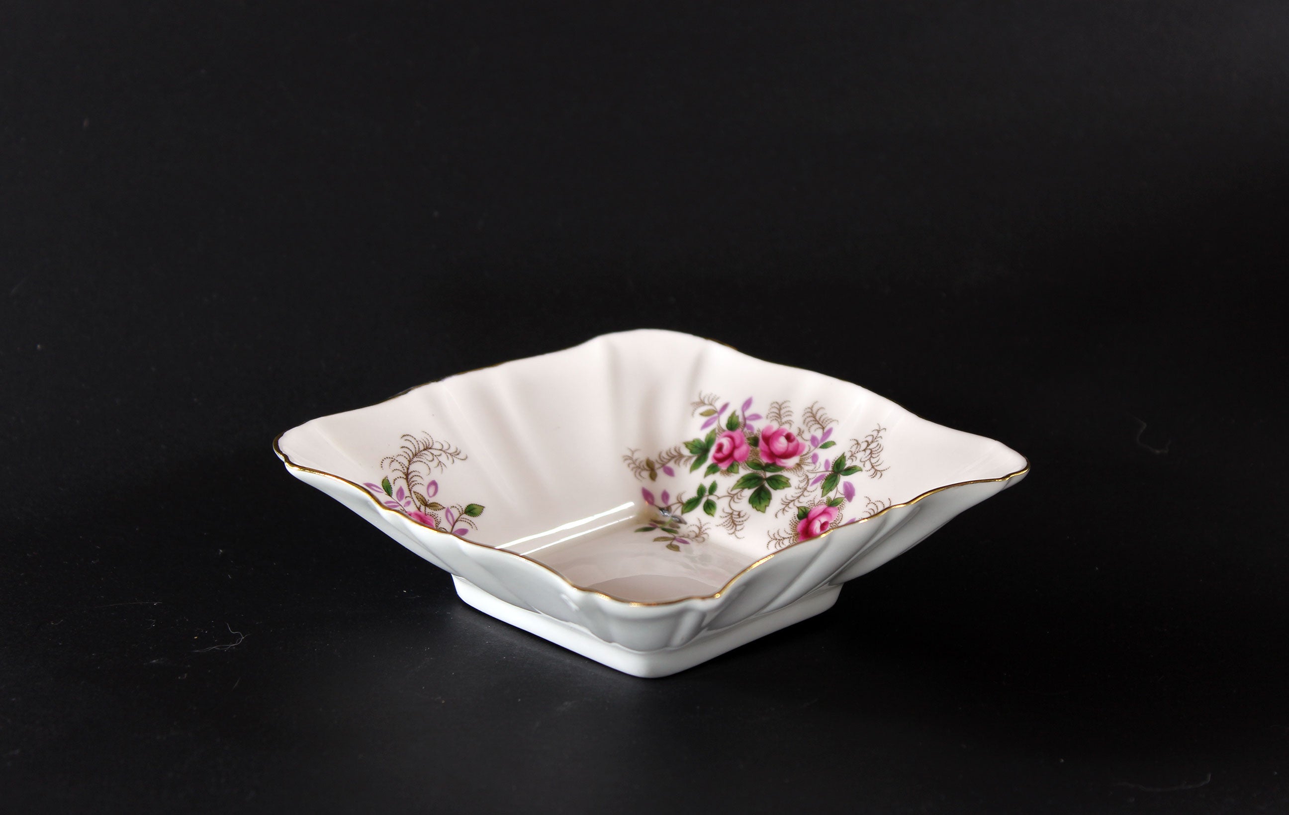 Lavender Rose Square Dish