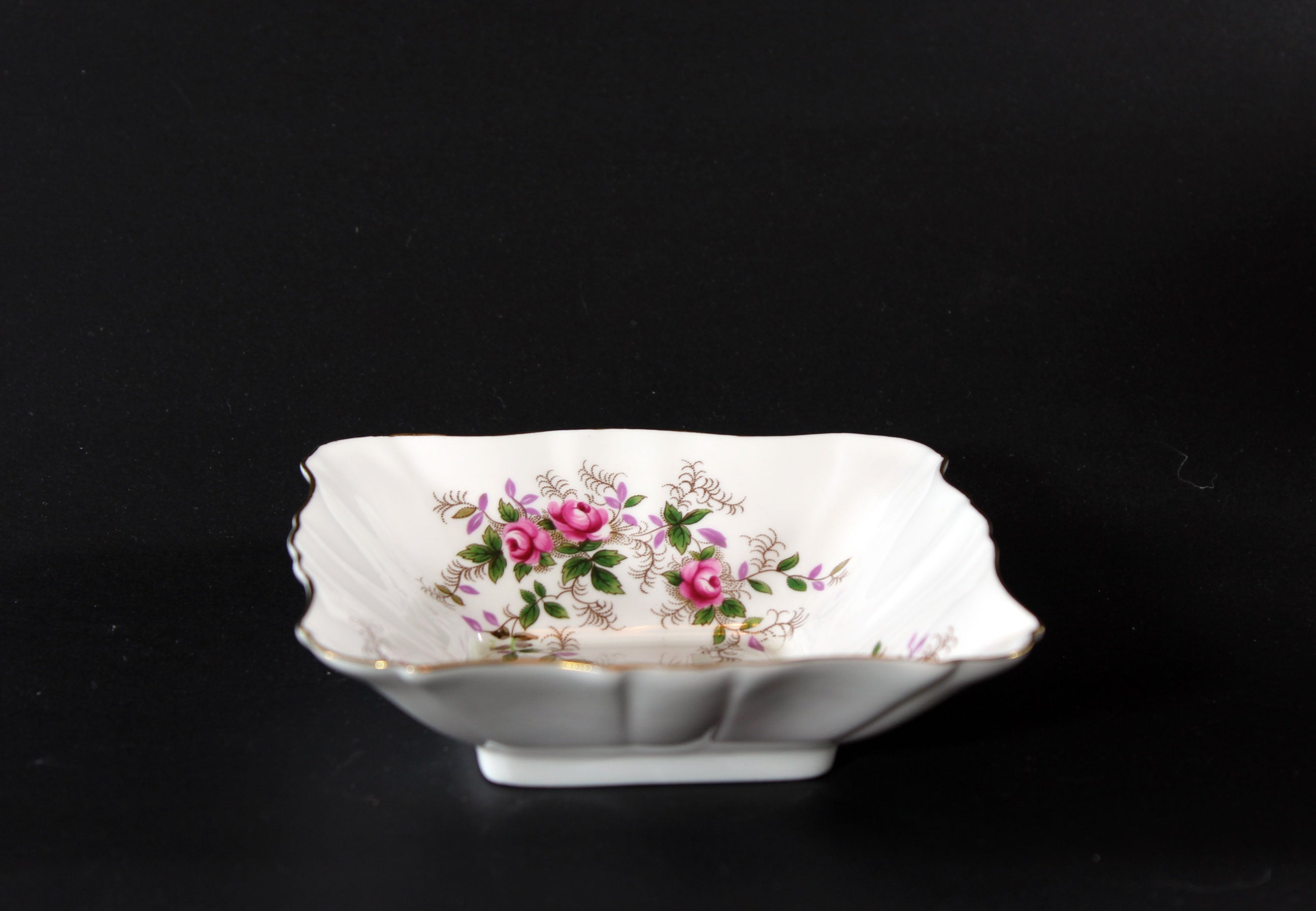 Lavender Rose Square Dish