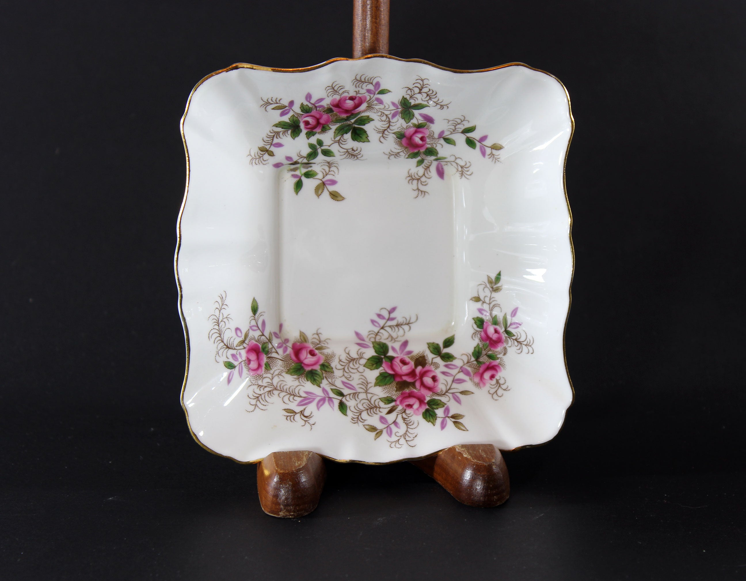 Lavender Rose Square Dish
