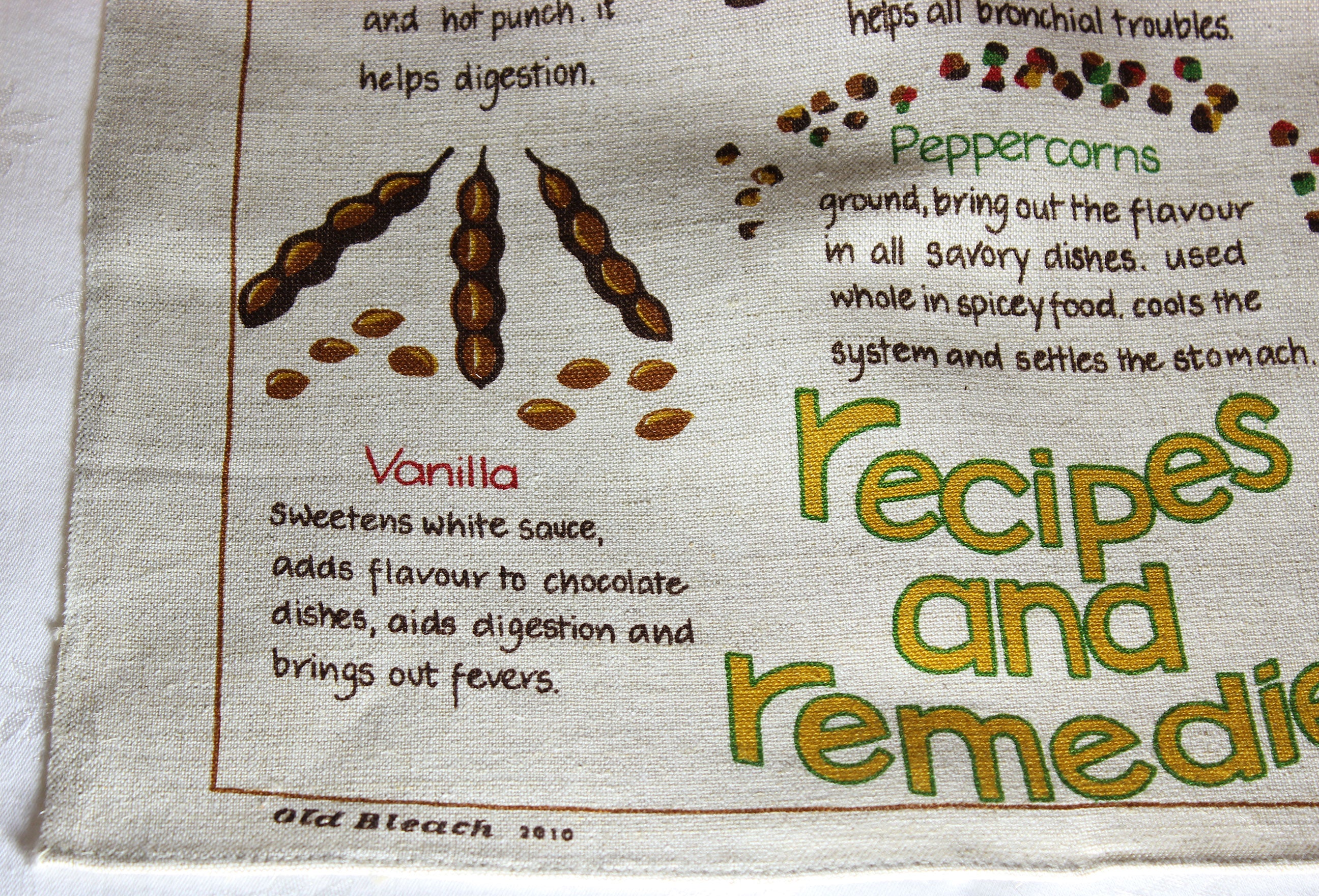 Linen Tea Towel, Ireland, Spices