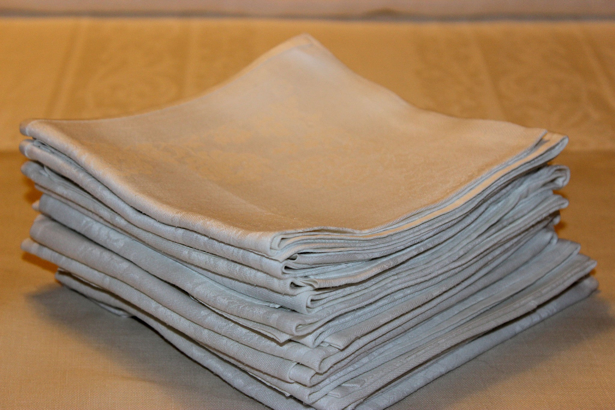 Double Damask Chrysanthemum Linen Napkins