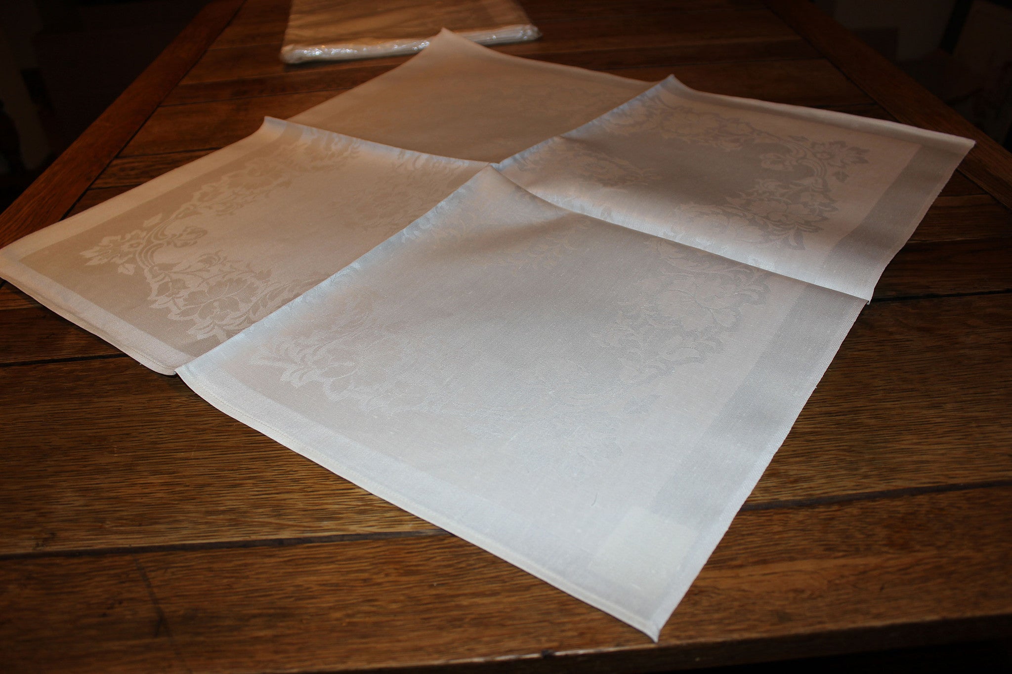 Damask Linen Napkins, Large