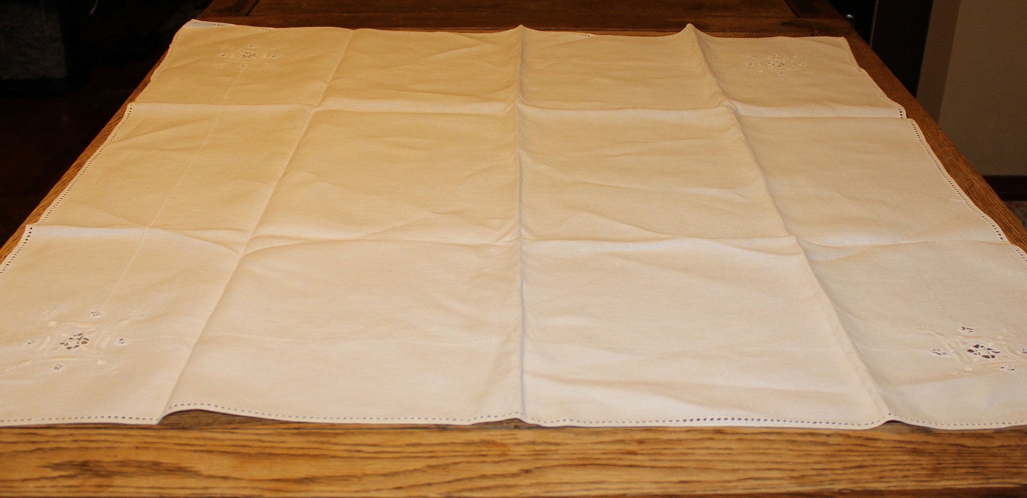 Natural Linen Table Topper & Tea Tray Cloth