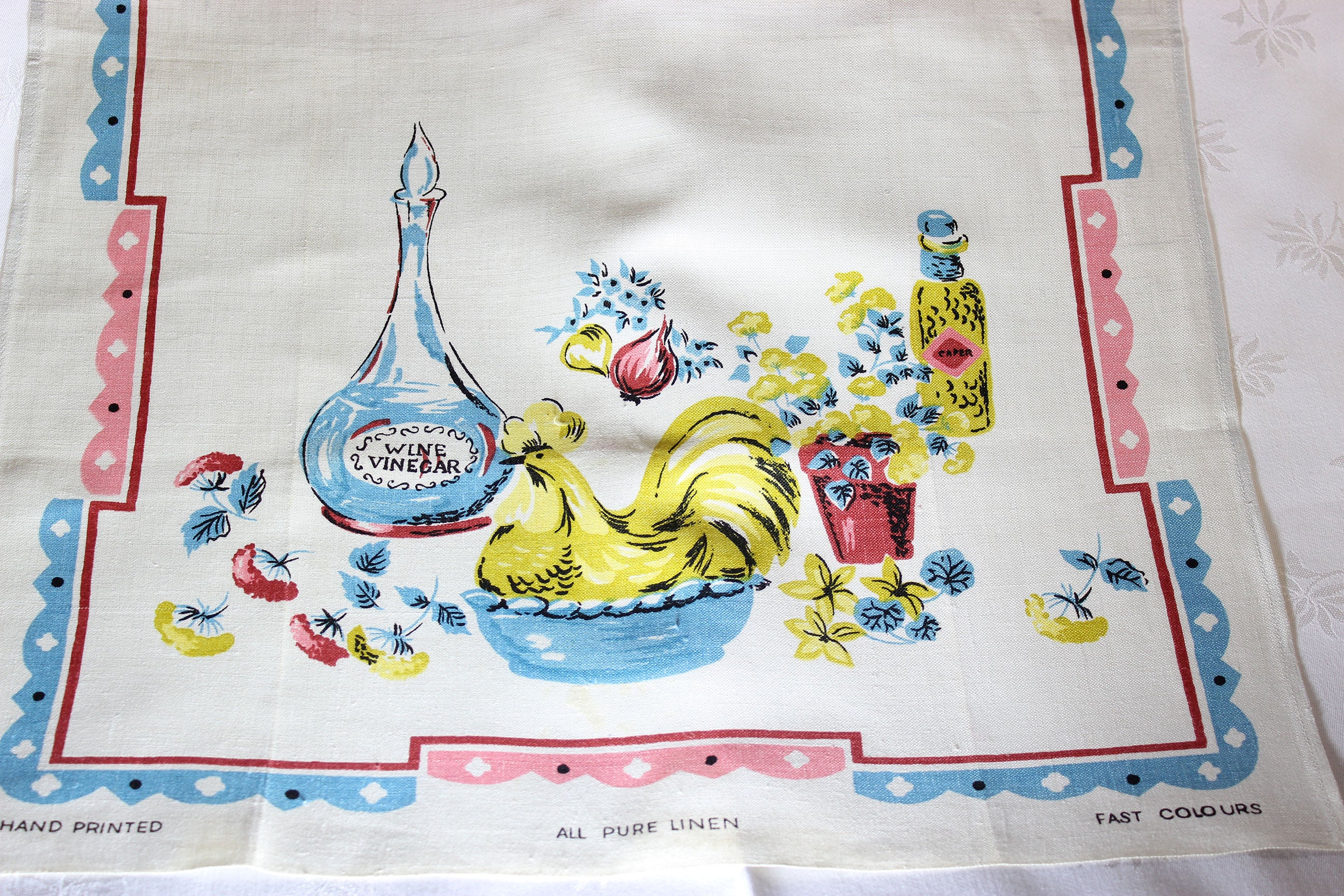 Kitchen Scene Linen Tea Towel, Poland